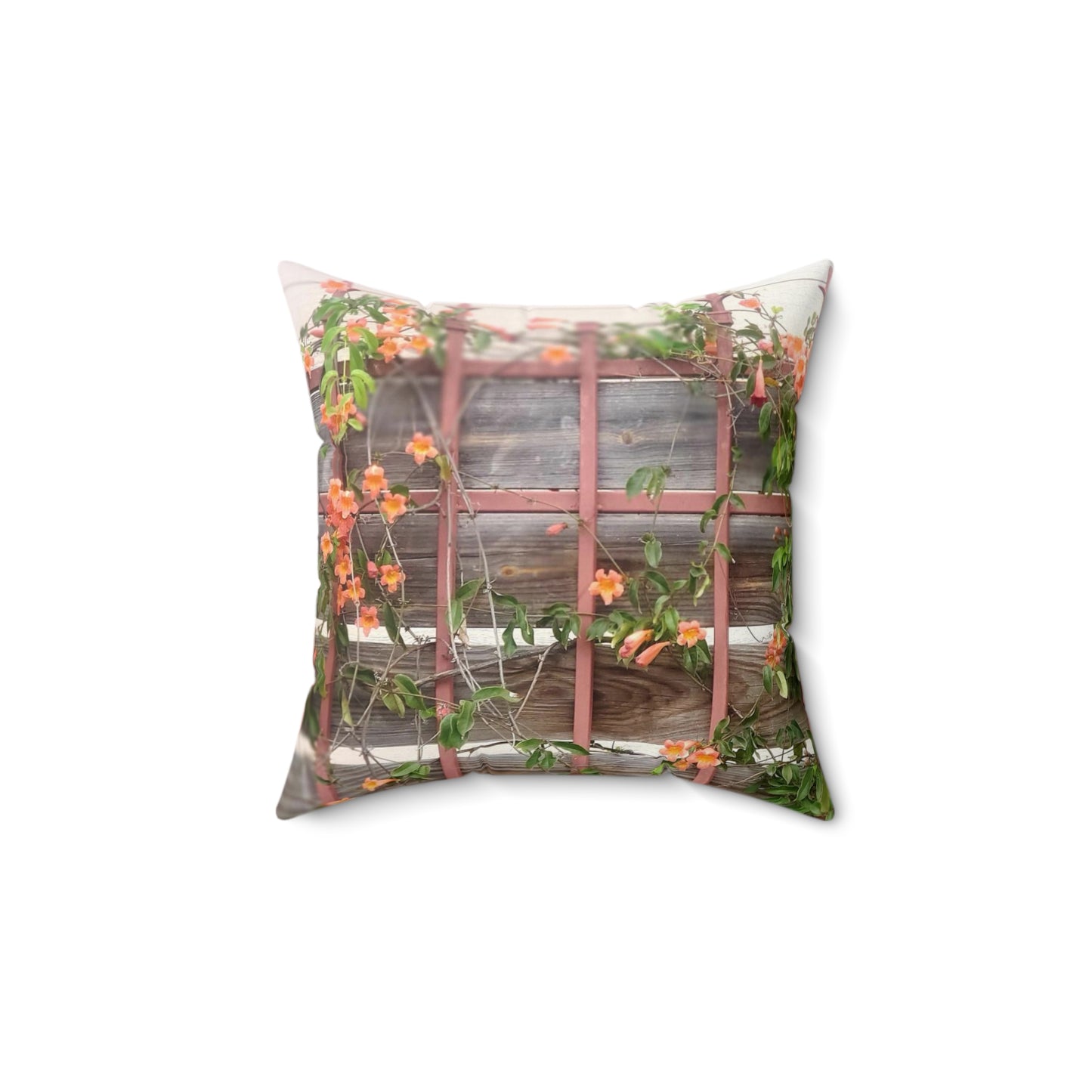 Flowers On A Rugged Fence | Throw Pillow | High Bloom Collection | Life By Ortavia
