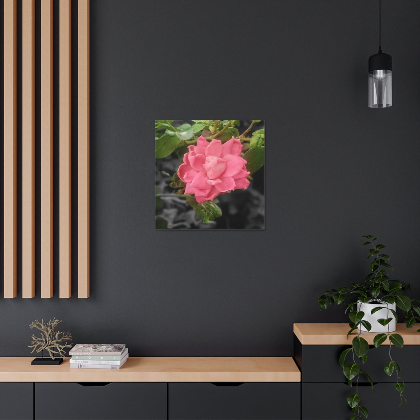 Pink Flower On A Vine | Wall Canvas | Bloom Collection