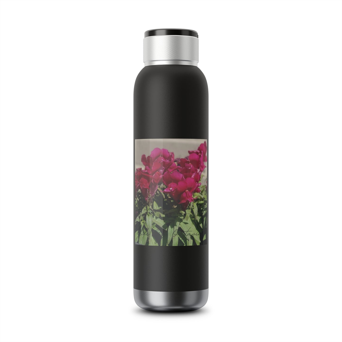 Magenta Snapdragon | Soundwave Copper Vacuum Audio Bottle 22oz | High Bloom Collection | Life By Ortavia