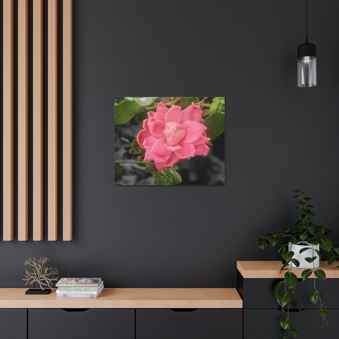 Pink Flower On A Vine | Wall Canvas | Bloom Collection