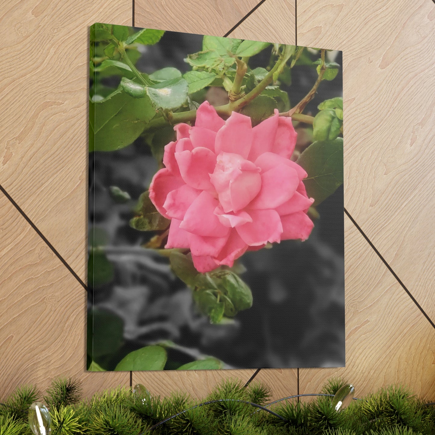 Pink Flower On A Vine | Wall Canvas | Bloom Collection