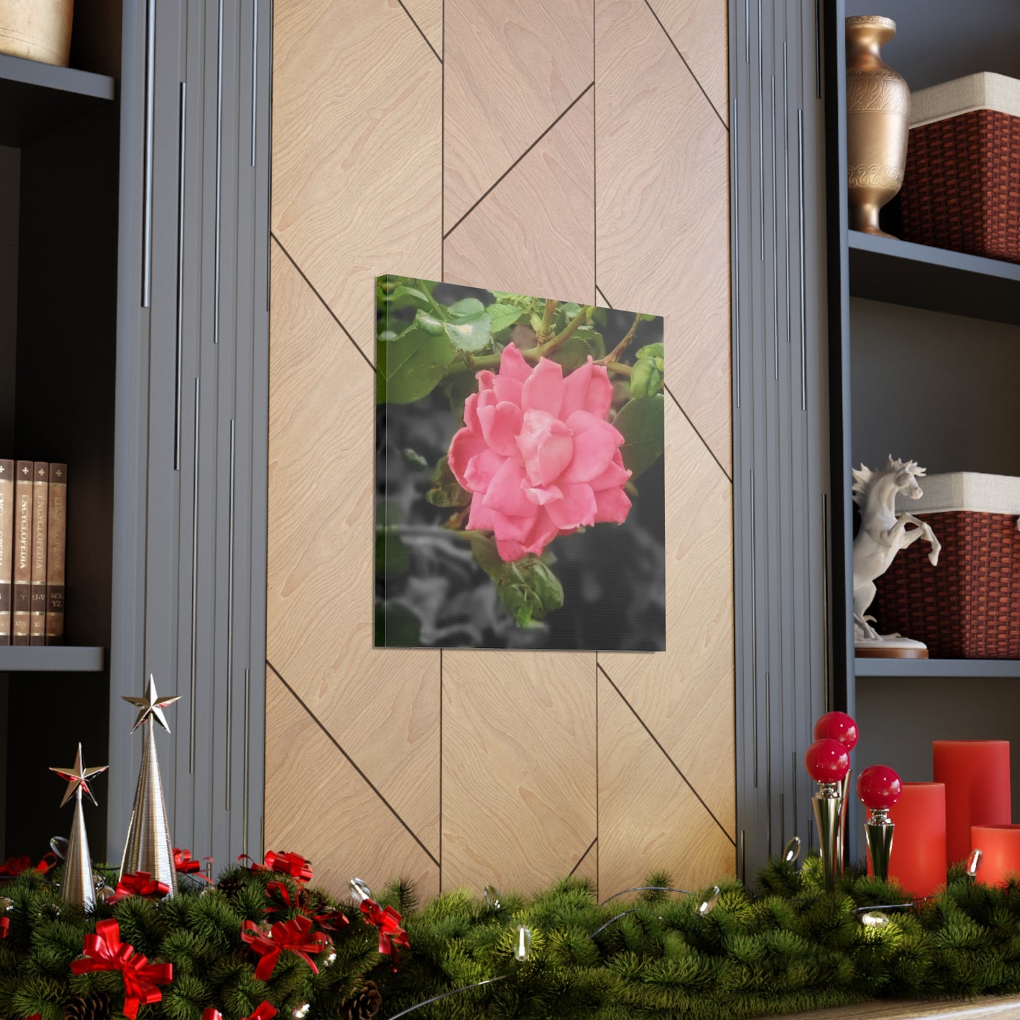 Pink Flower On A Vine | Wall Canvas | Bloom Collection