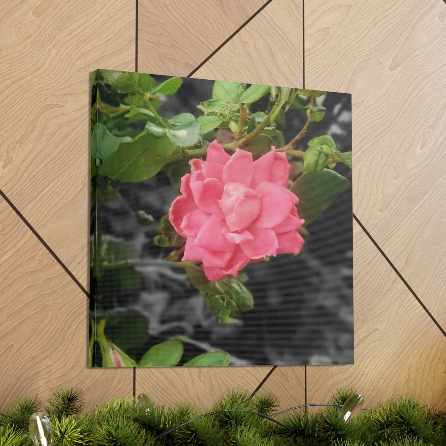 Pink Flower On A Vine | Wall Canvas | Bloom Collection