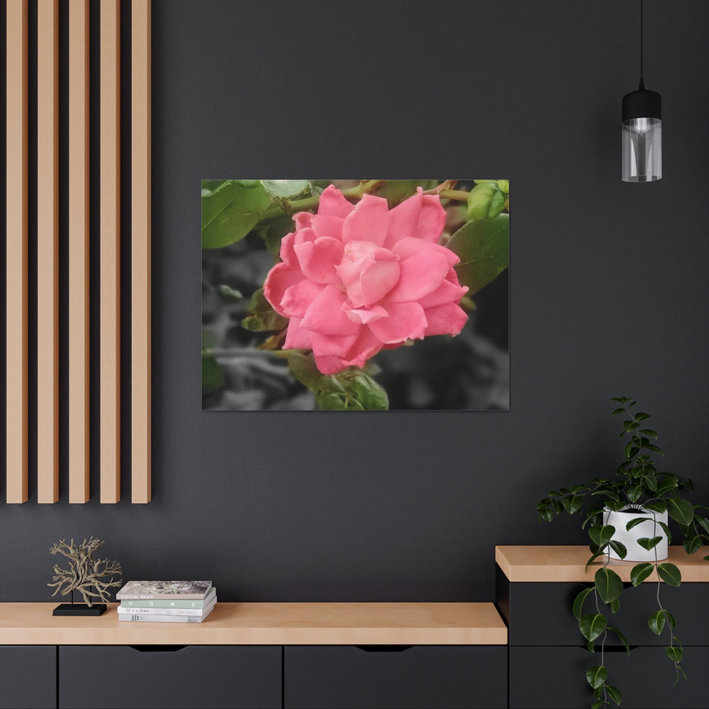 Pink Flower On A Vine | Wall Canvas | Bloom Collection