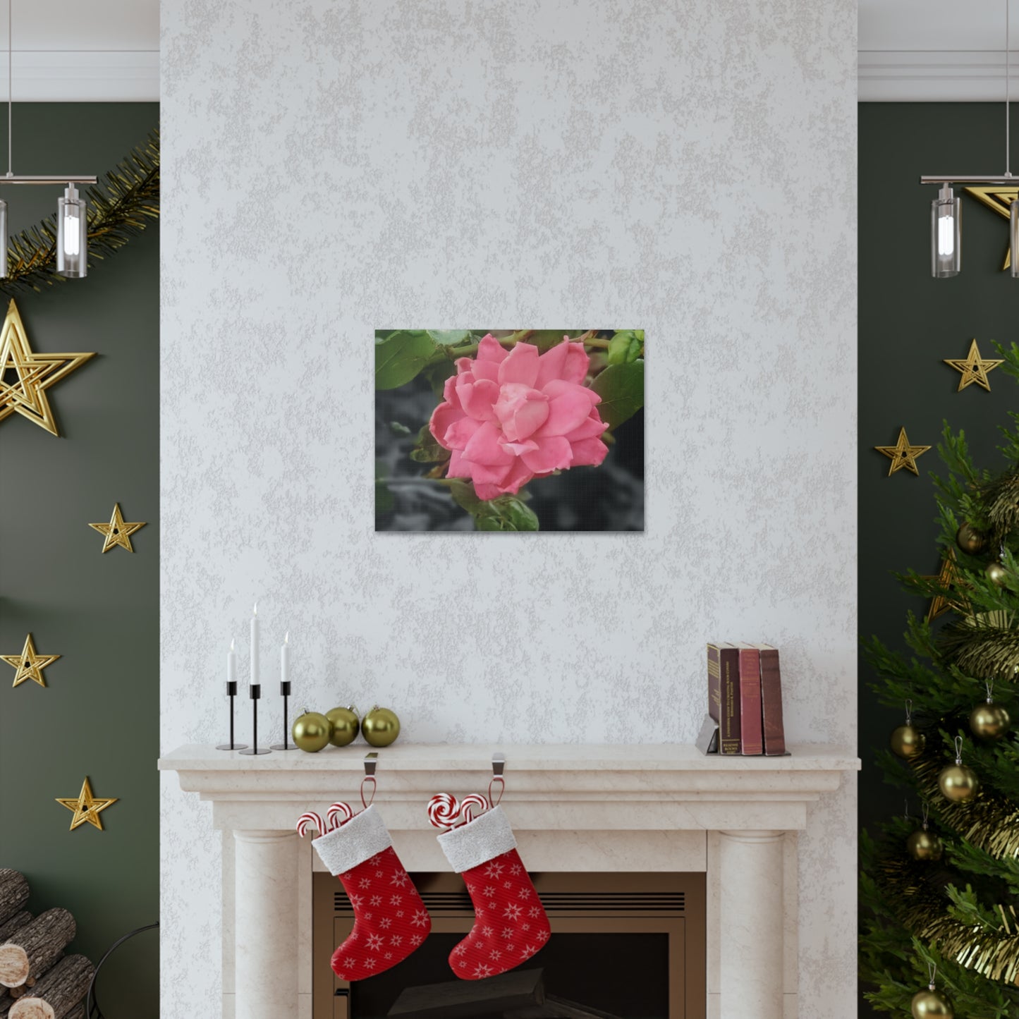 Pink Flower On A Vine | Wall Canvas | Bloom Collection