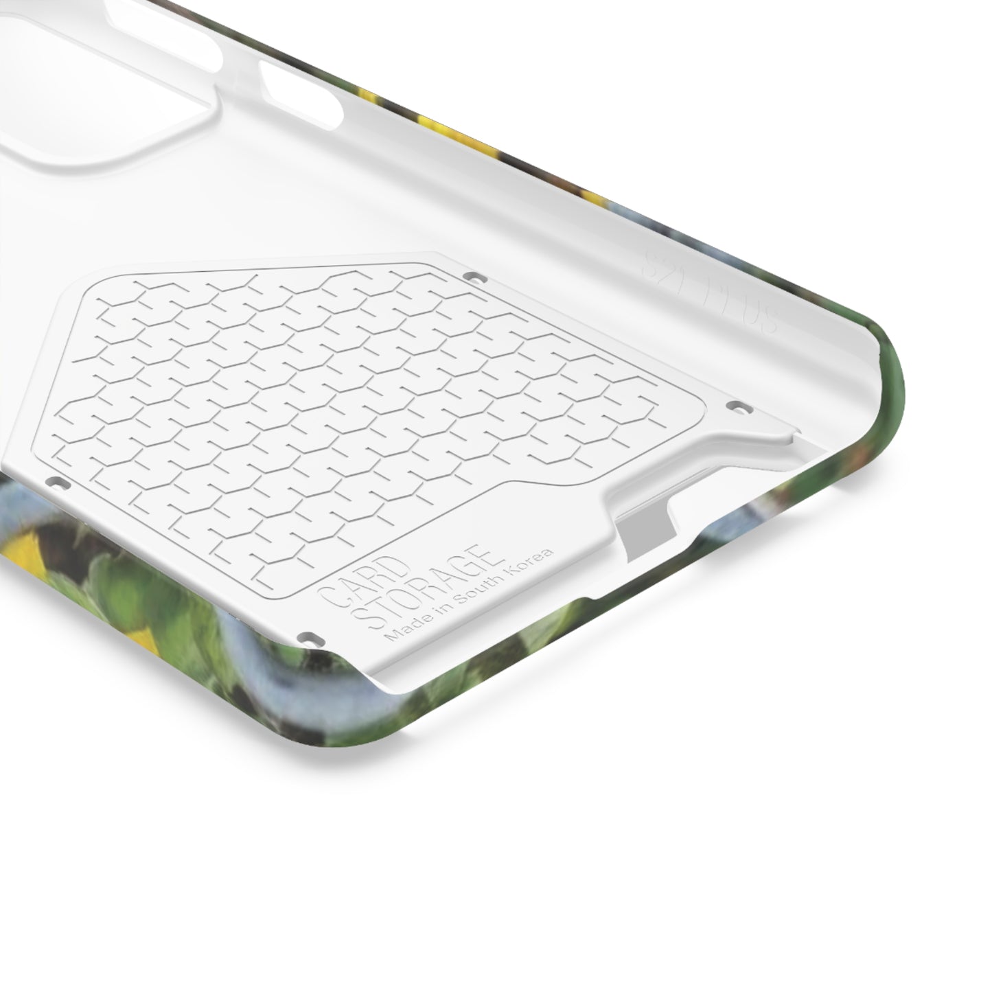 Sunflower Behind A Fence | Phone Case With Card Holder for iPhone and Galaxy Phones