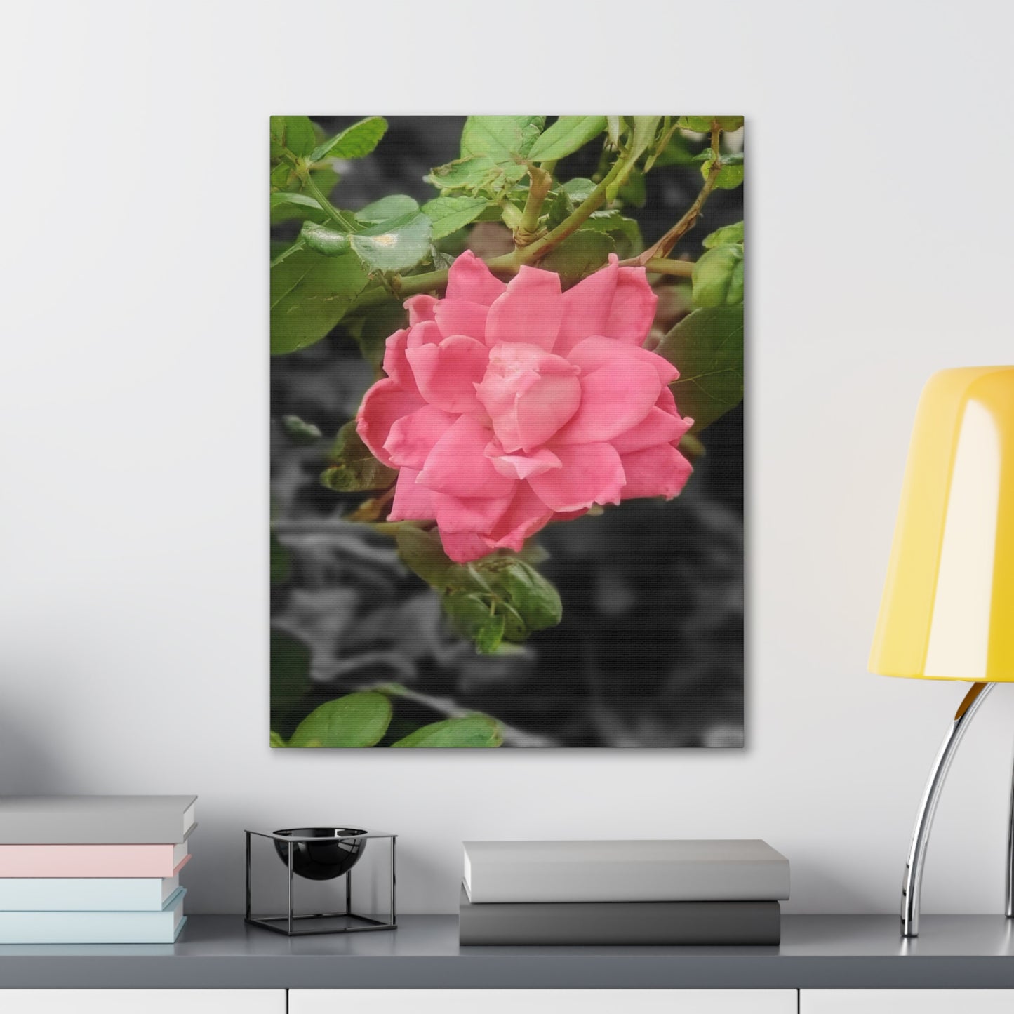 Pink Flower On A Vine | Wall Canvas | Bloom Collection