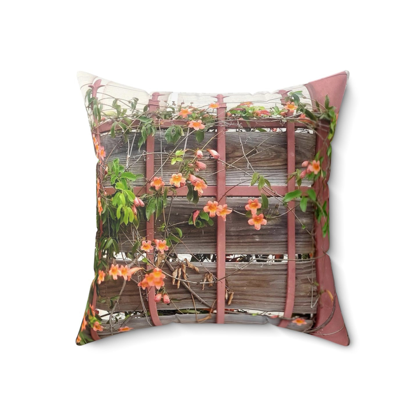 Flowers On A Rugged Fence | Throw Pillow | High Bloom Collection | Life By Ortavia
