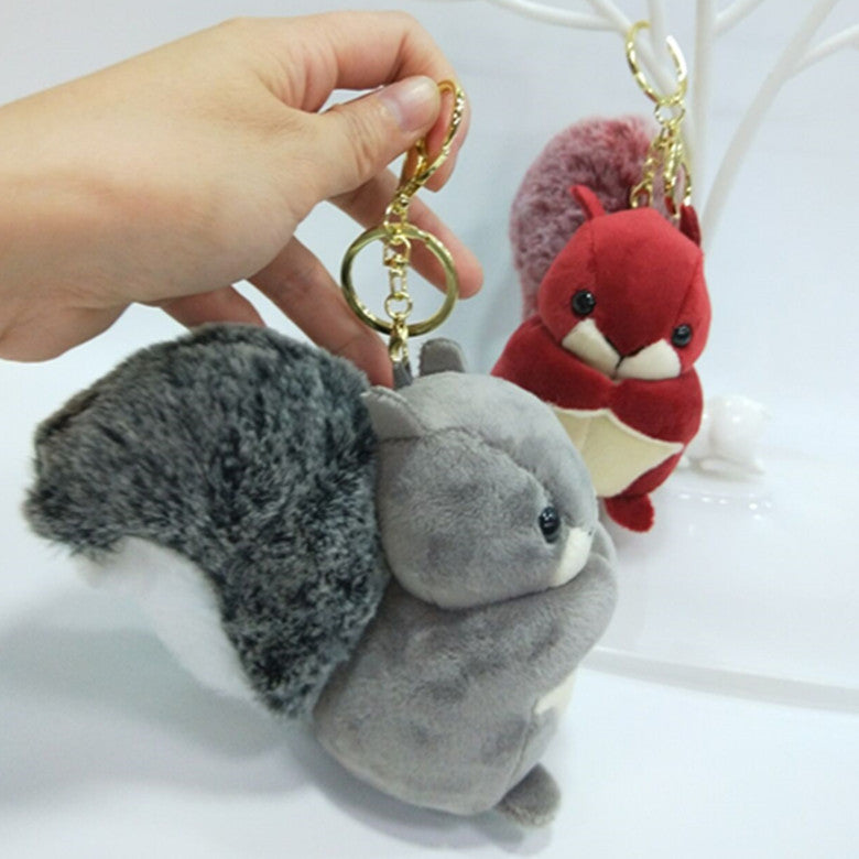 Scented Big Tail Squirrel Pendant Keychain Doll