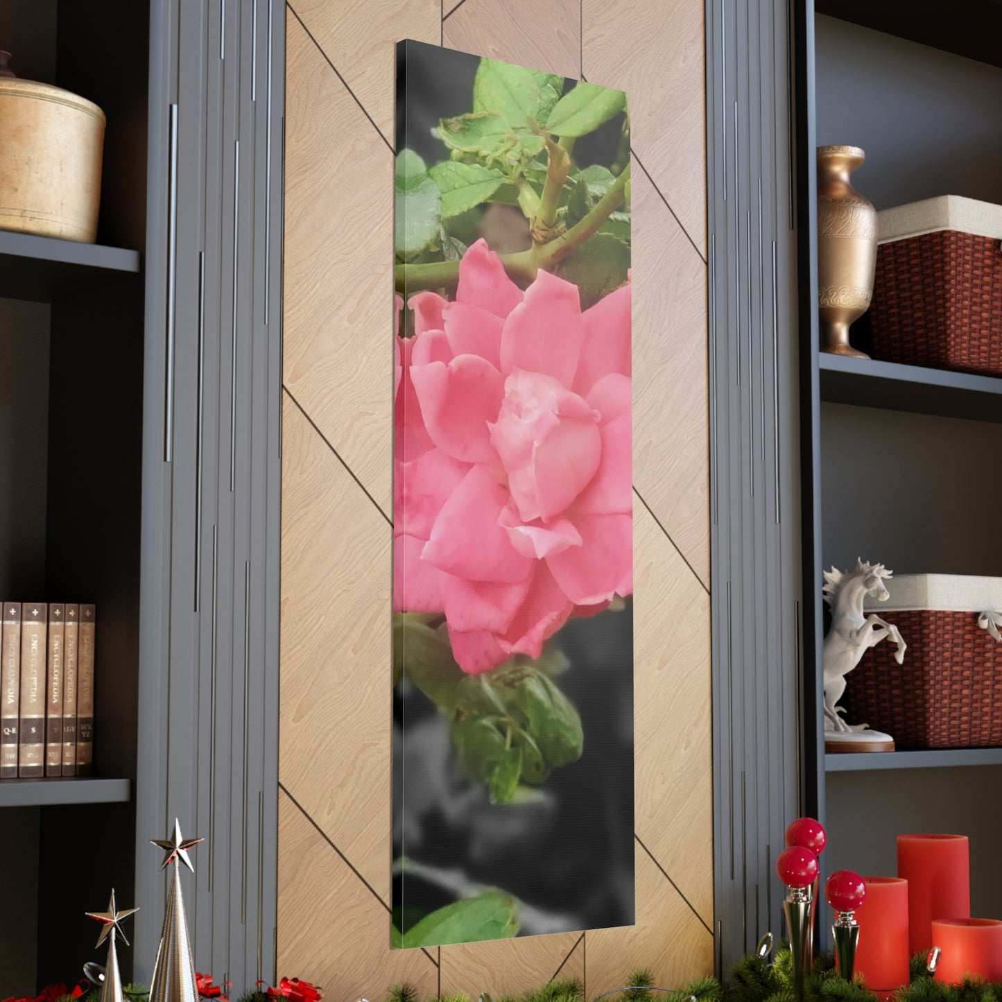Pink Flower On A Vine | Wall Canvas | Bloom Collection