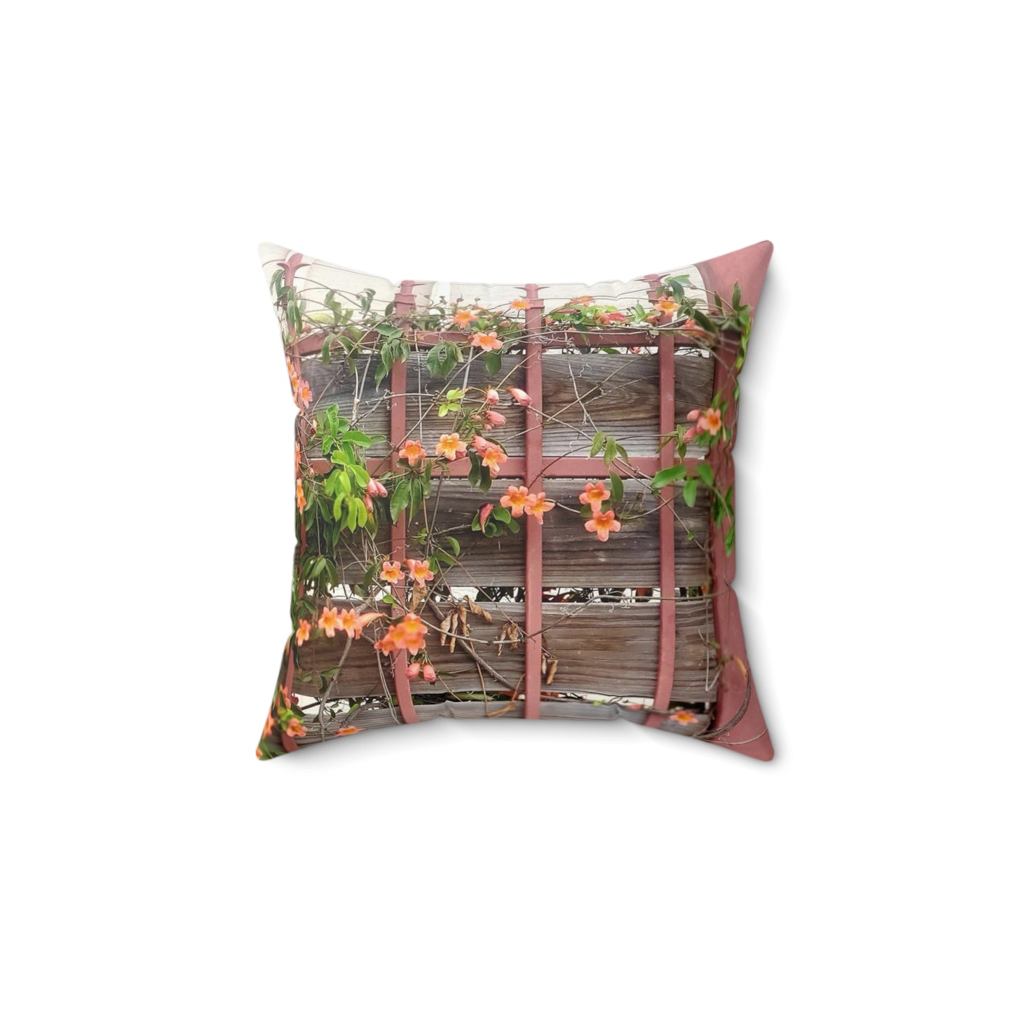Flowers On A Rugged Fence | Throw Pillow | High Bloom Collection | Life By Ortavia