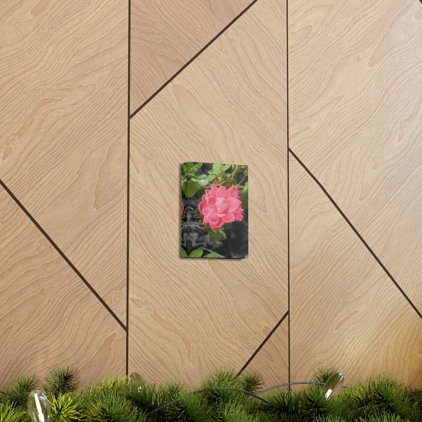 Pink Flower On A Vine | Wall Canvas | Bloom Collection