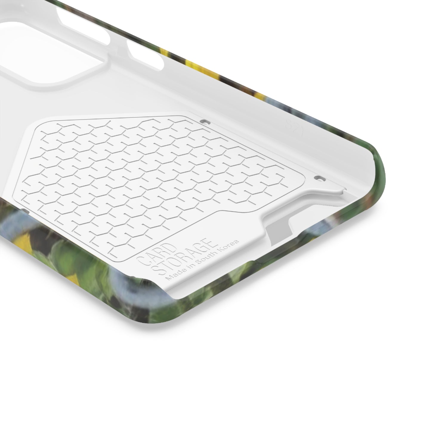 Sunflower Behind A Fence | Phone Case With Card Holder for iPhone and Galaxy Phones