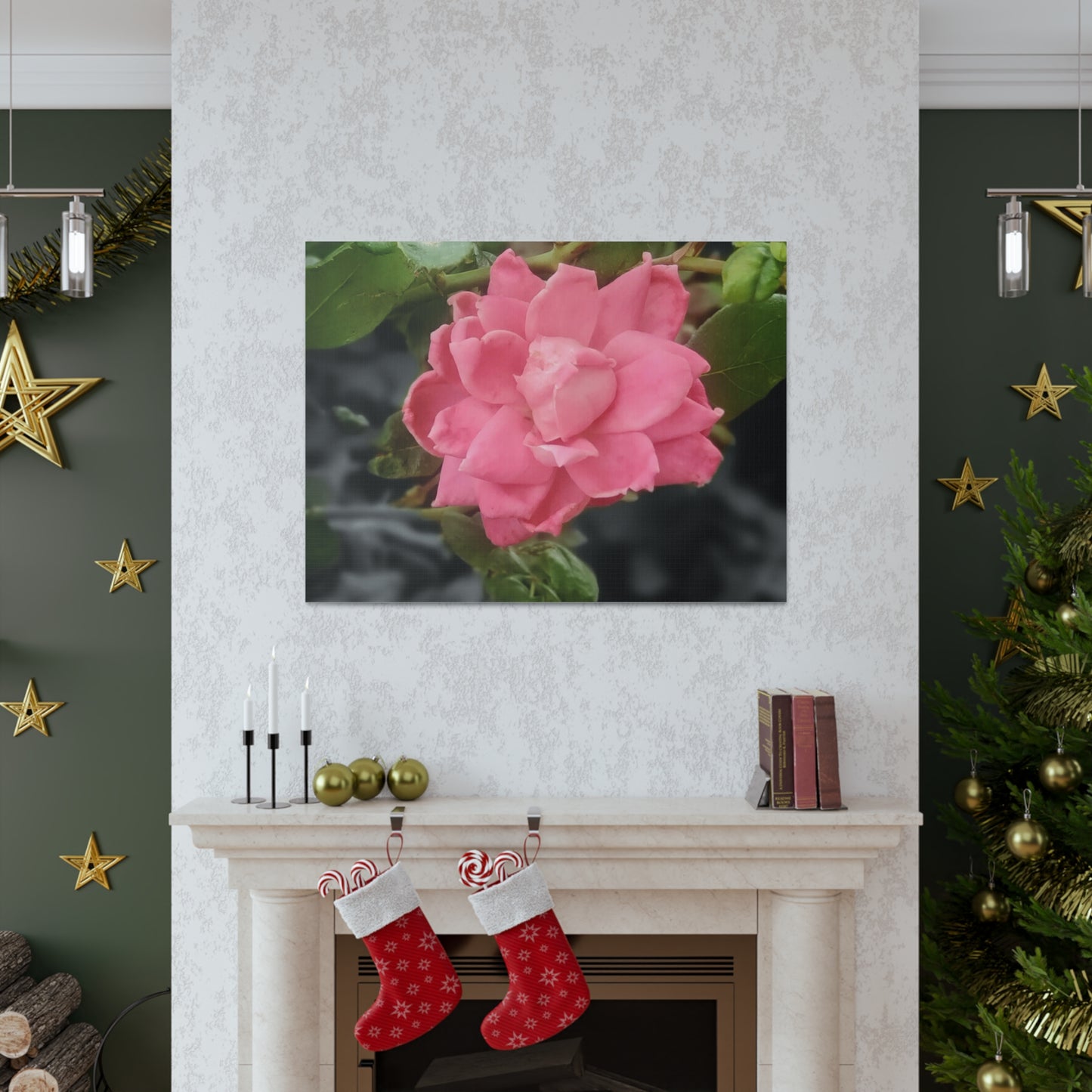 Pink Flower On A Vine | Wall Canvas | Bloom Collection