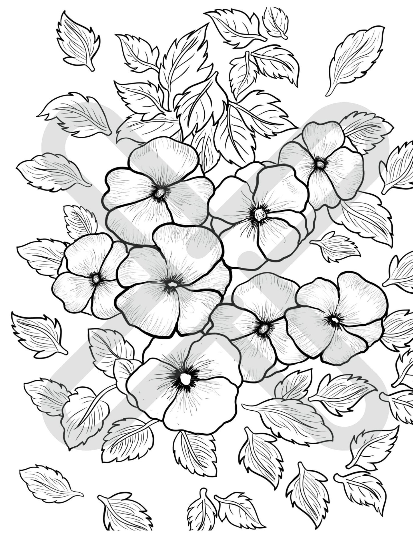 Printable Purple Myrtles Coloring Page