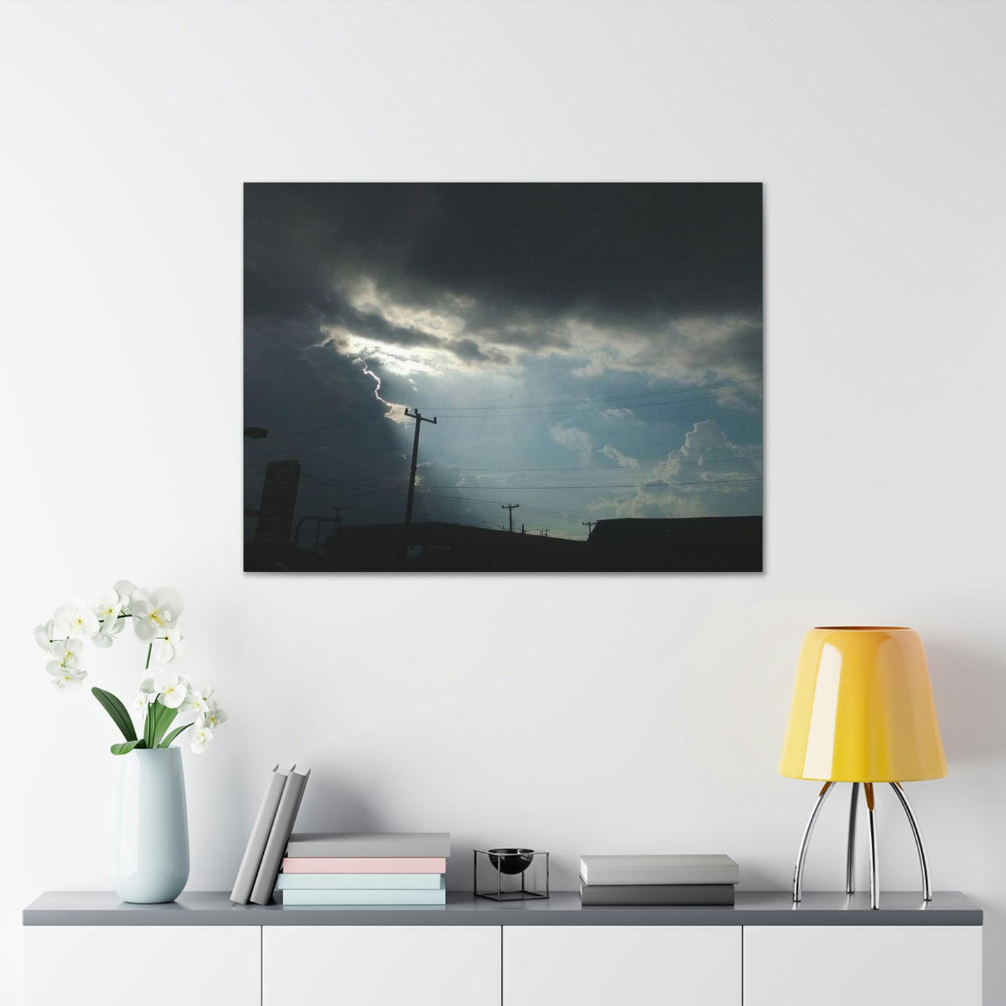 Sun Through Dark Clouds | Wall Art Canvas | Heavens Collection