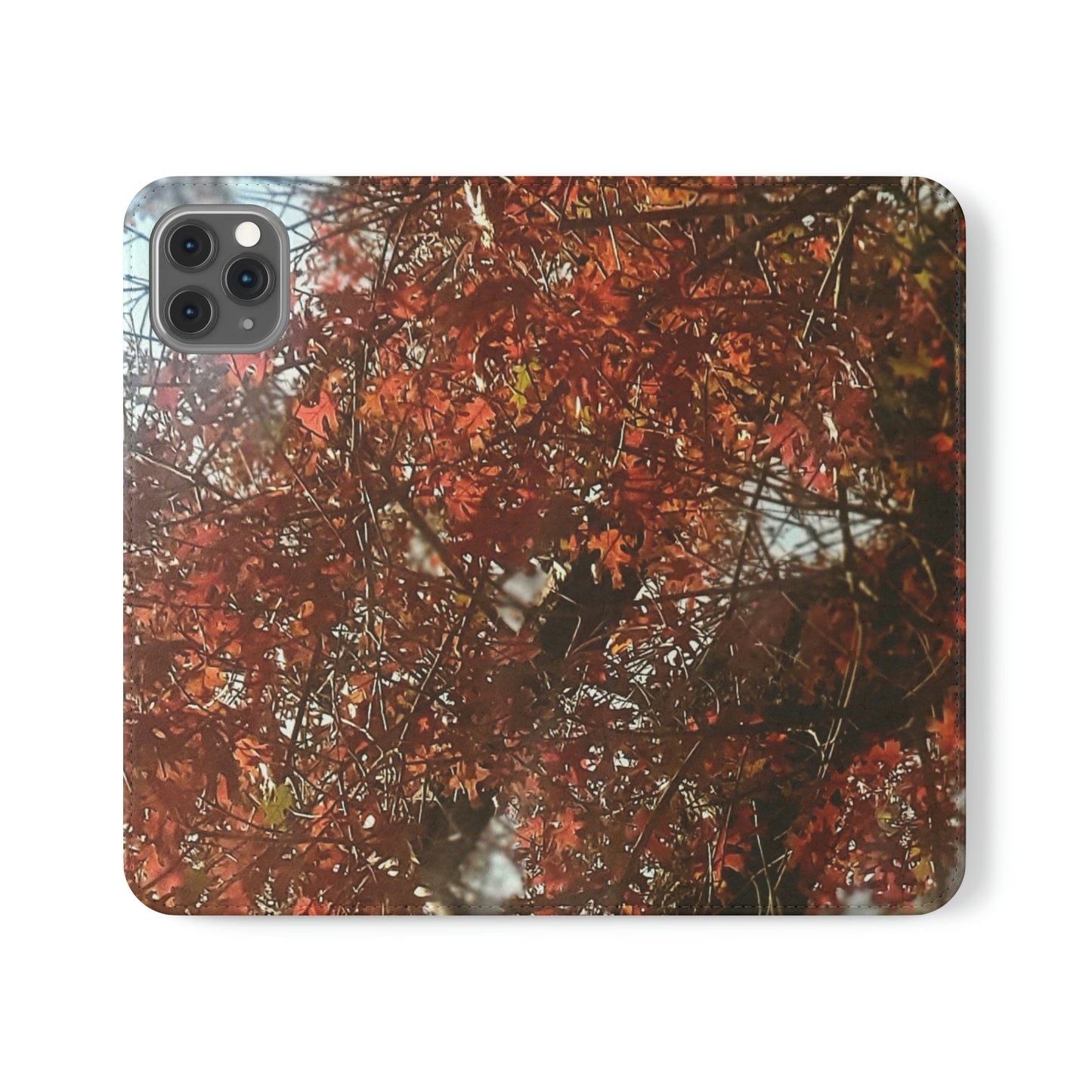 Red Autumn Leaves | Folio Phone Case | High Bloom Collection | Life By Ortavia