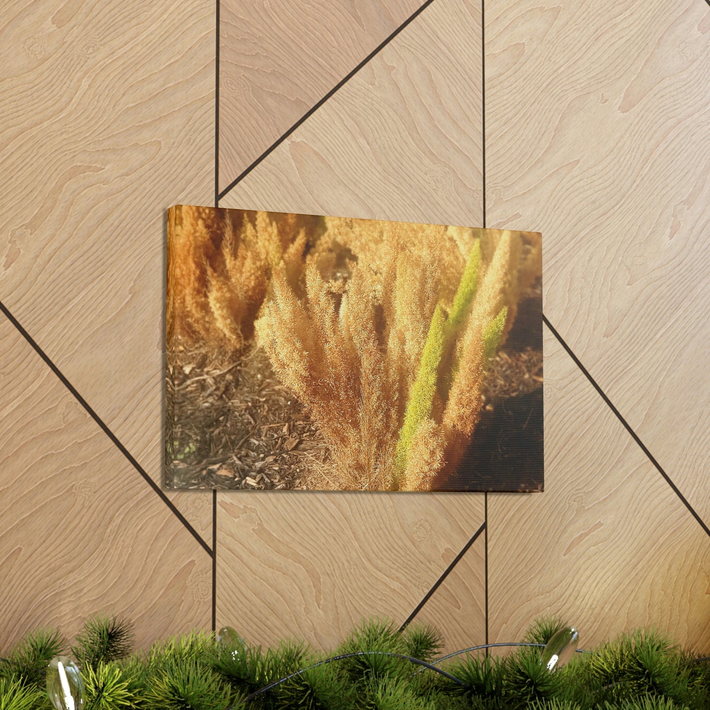 Golden Foxtail Fern | Wall Art Canvas | High Bloom Collection | Life By Ortavia