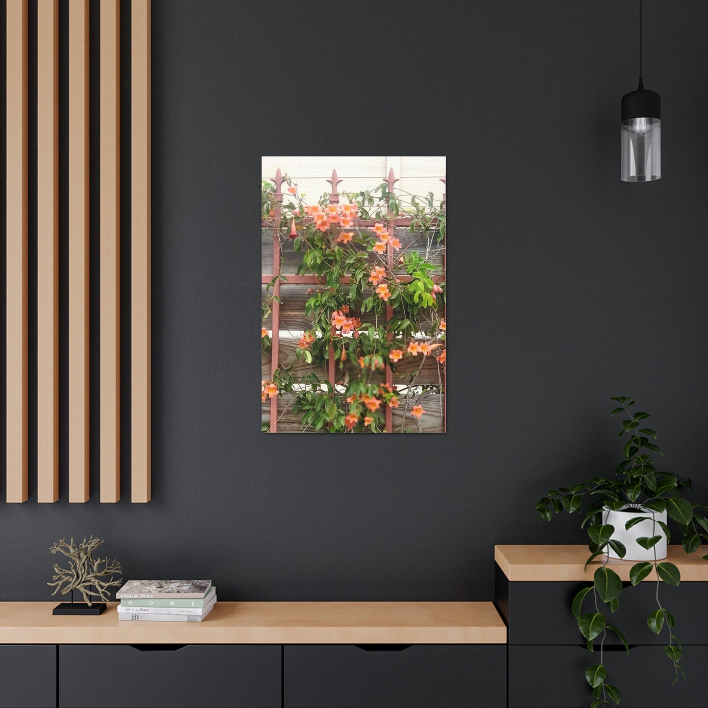 Flowers On A Rugged Fence | Wall Art Canvas | High Bloom Collection | Life By Ortavia