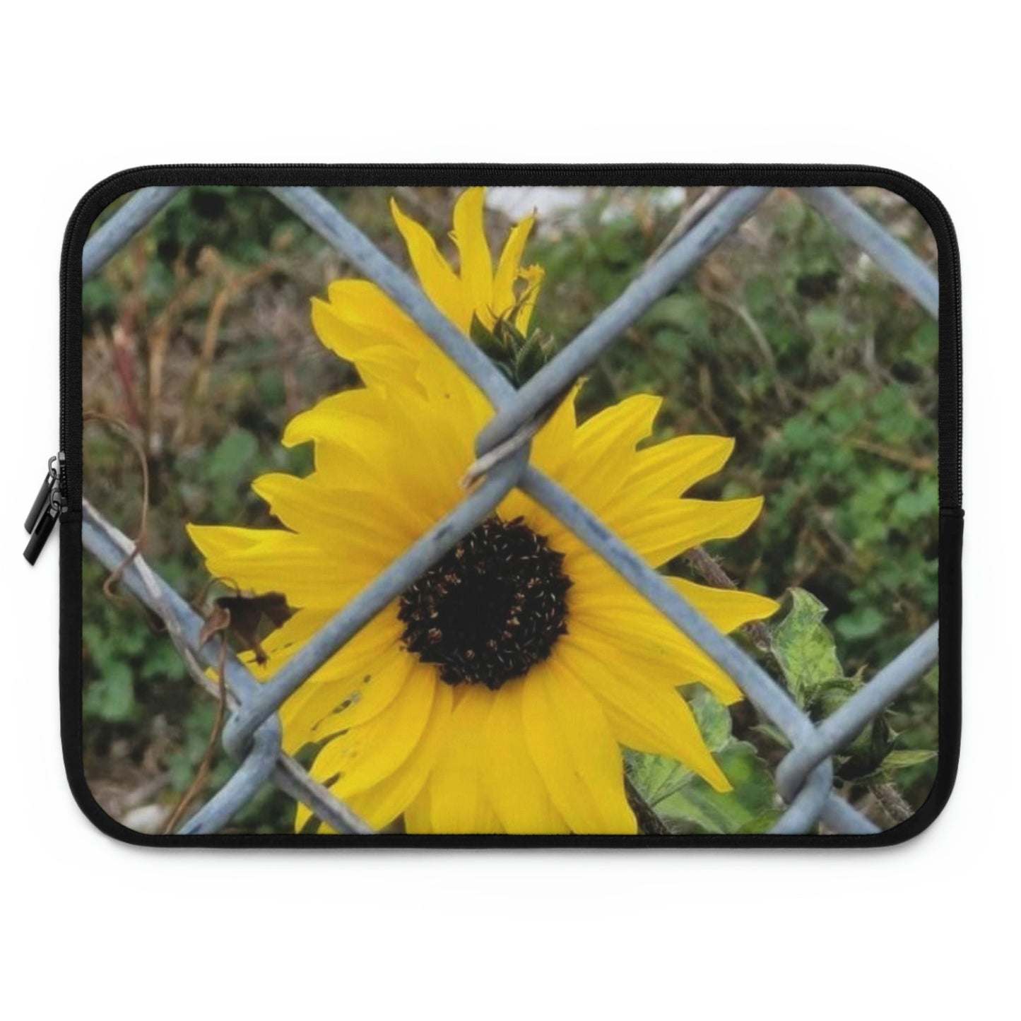 Laptop Sleeve with Sunflower Behind A Fence Design 7 Inch 10 Inch 13 Inch 15 Inch 17 Inch