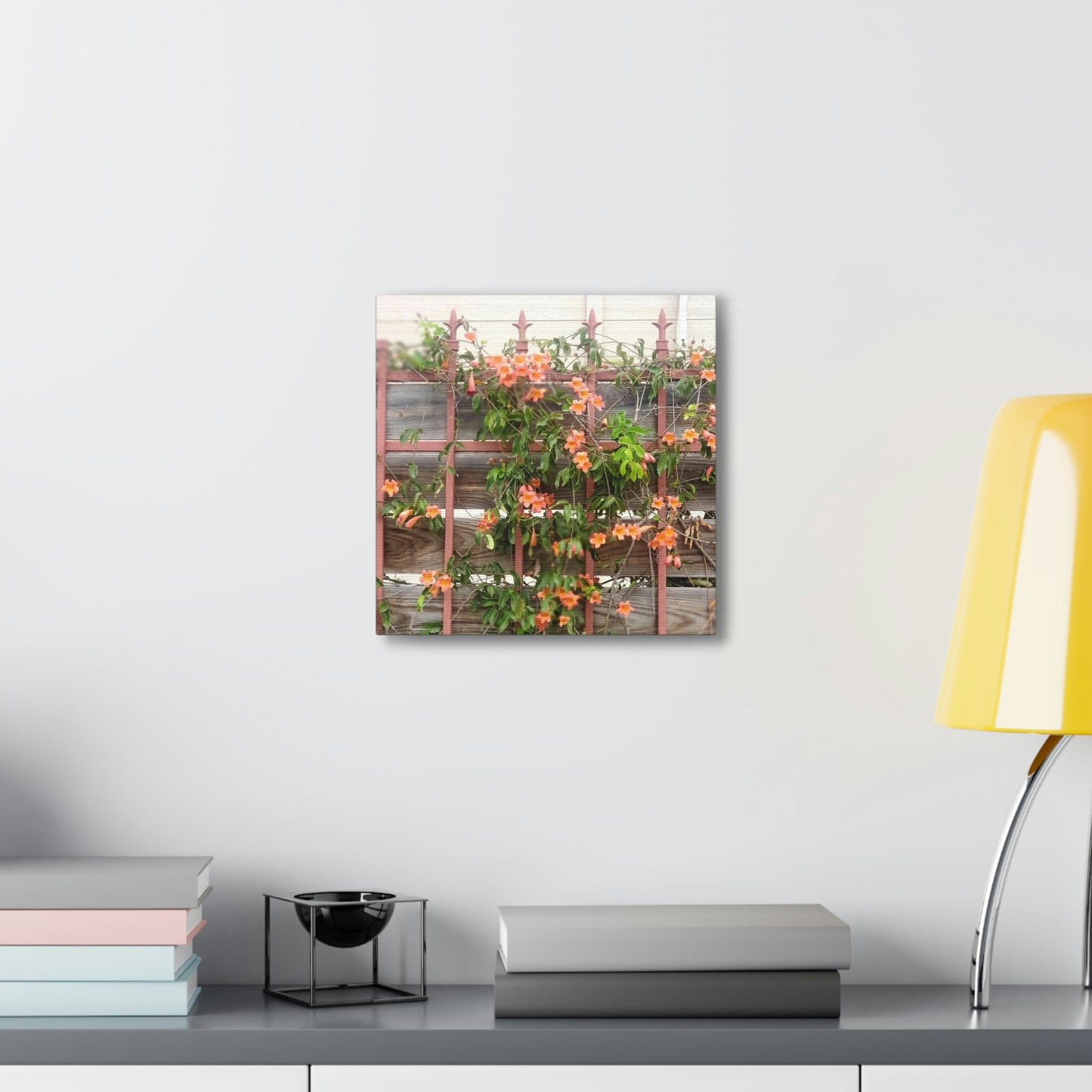 Flowers On A Rugged Fence | Wall Art Canvas | High Bloom Collection | Life By Ortavia
