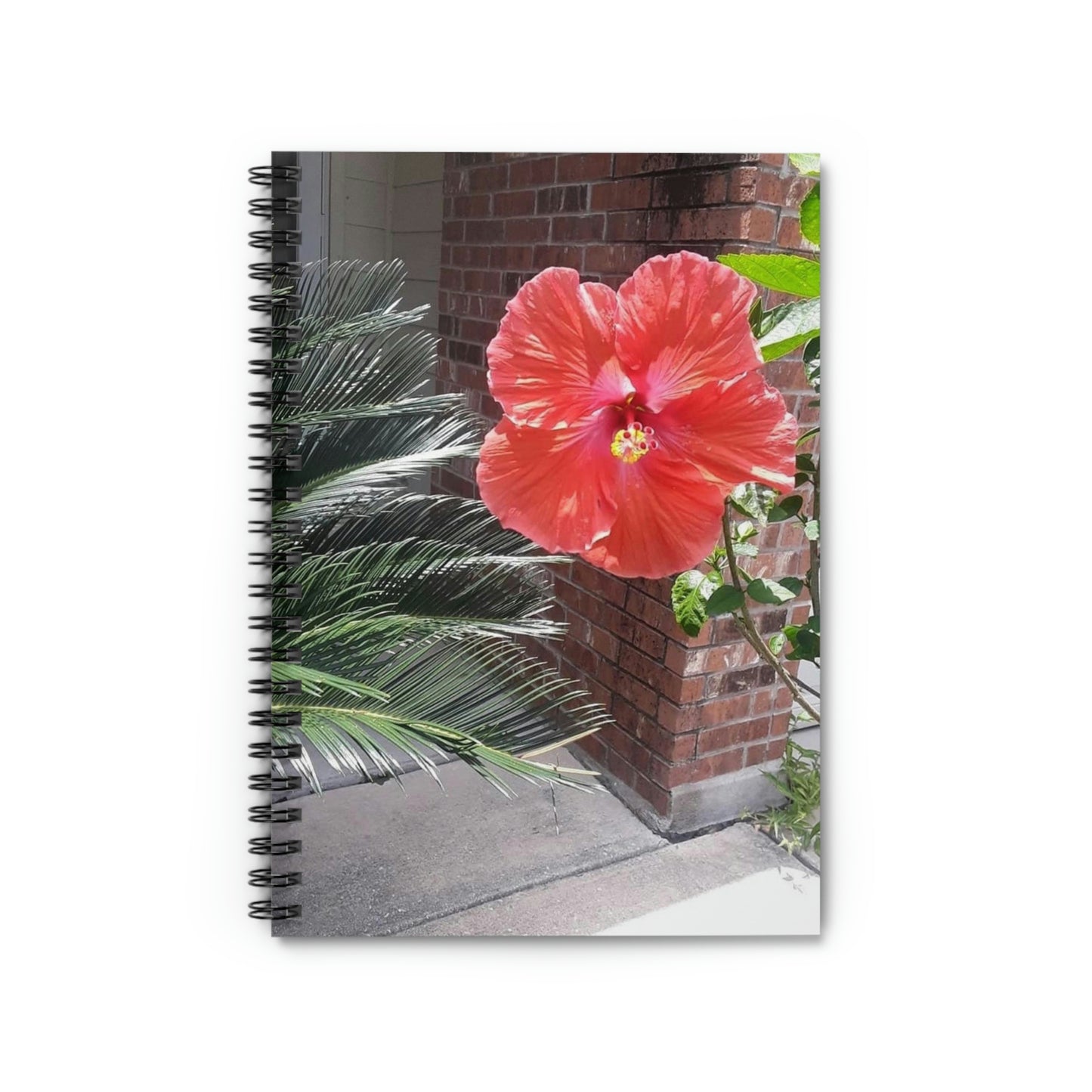 Peach Hibiscus | Spiral Notebook 118 pg Ruled | High Bloom Collection | Life By Ortavia