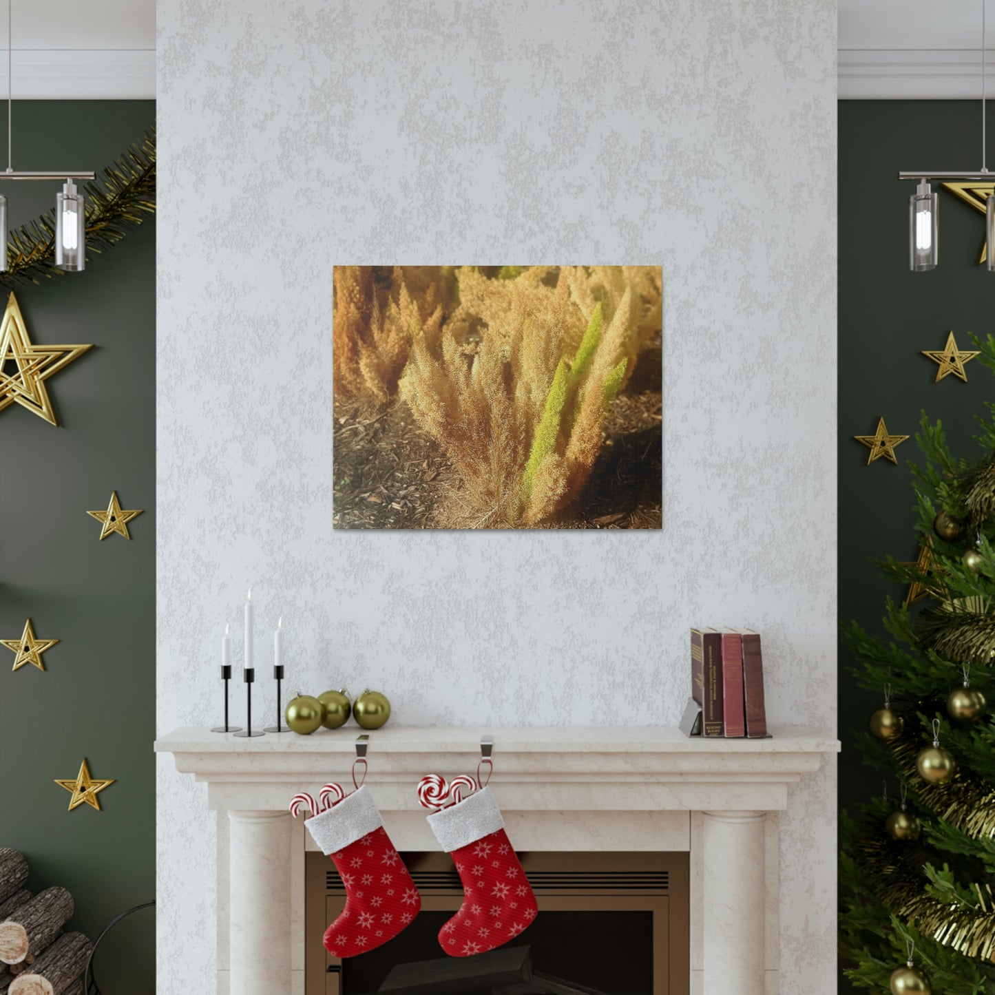 Golden Foxtail Fern | Wall Art Canvas | High Bloom Collection | Life By Ortavia