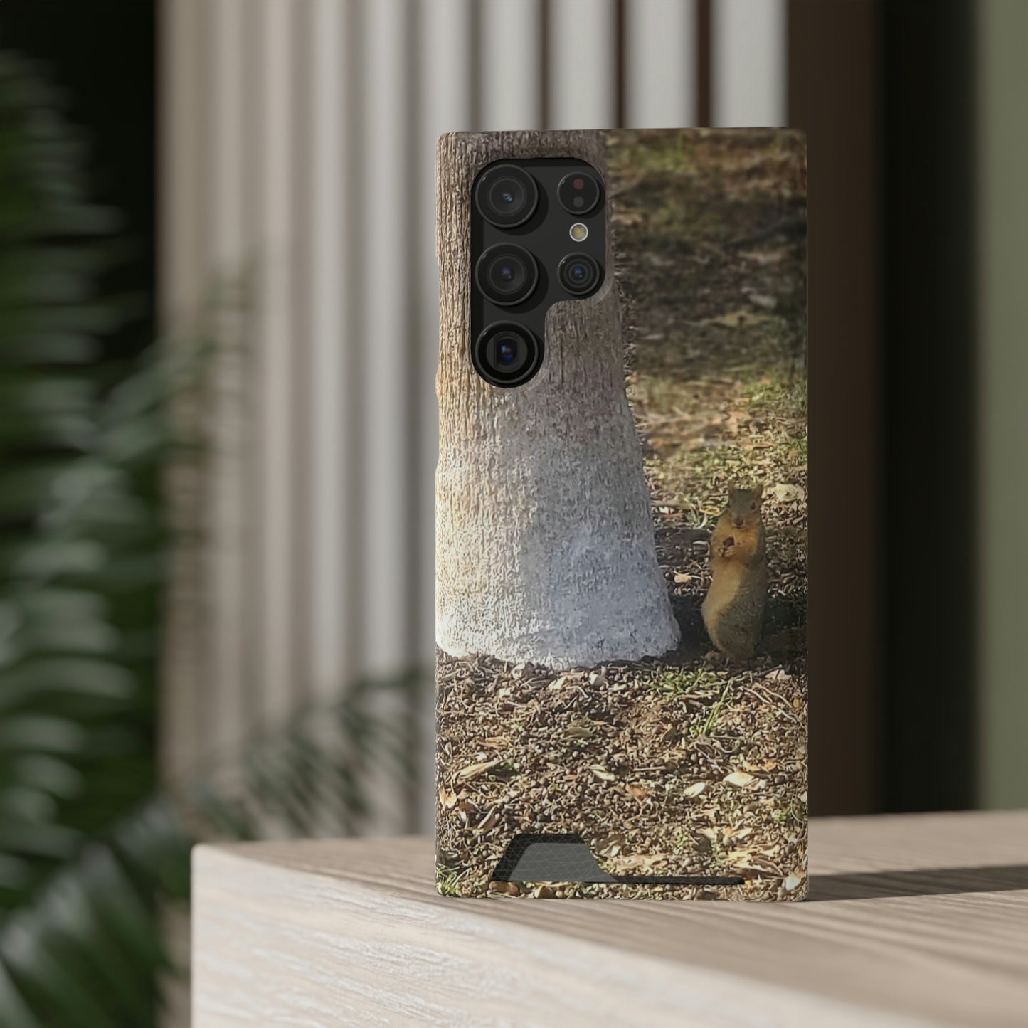 Squirrel and A Nut | Phone Case with Card Holder | Urban Geographic Collection | Life By Ortavia