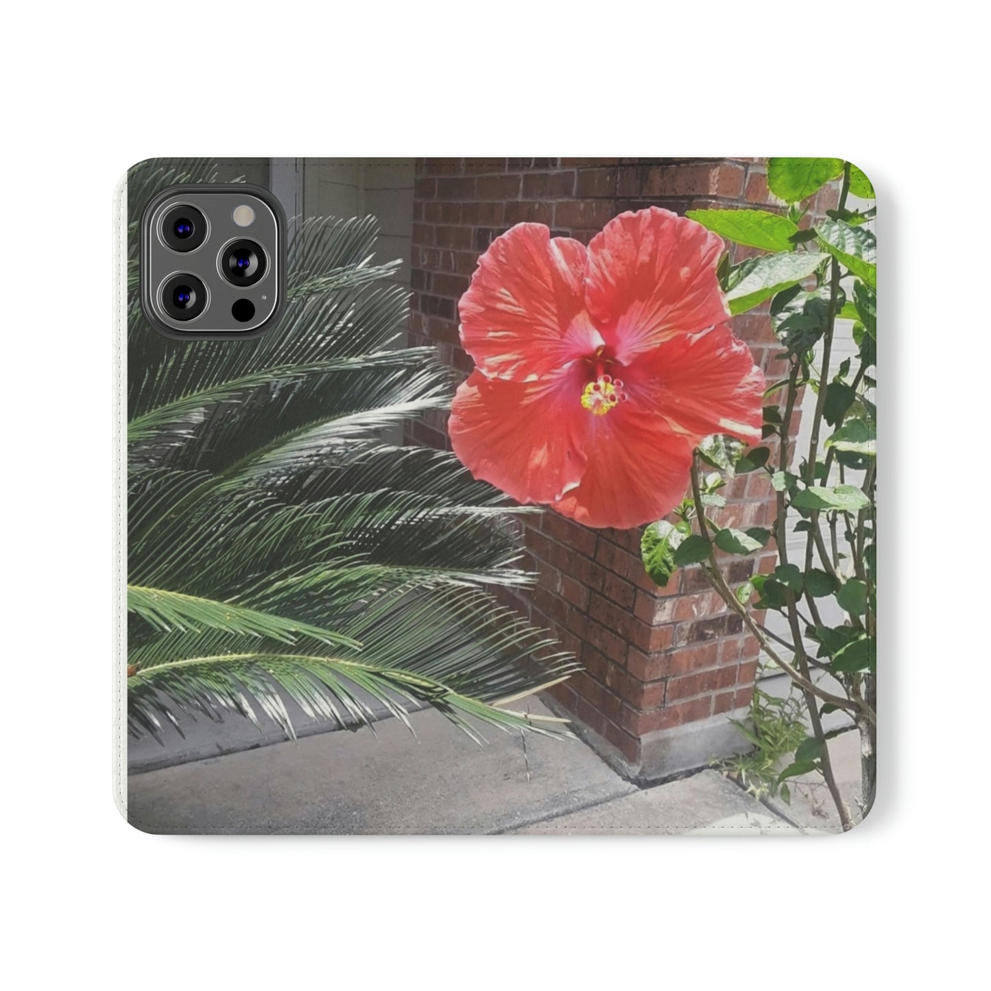 Peach Hibiscus | Folio Phone Case | High Bloom Collection | Life By Ortavia