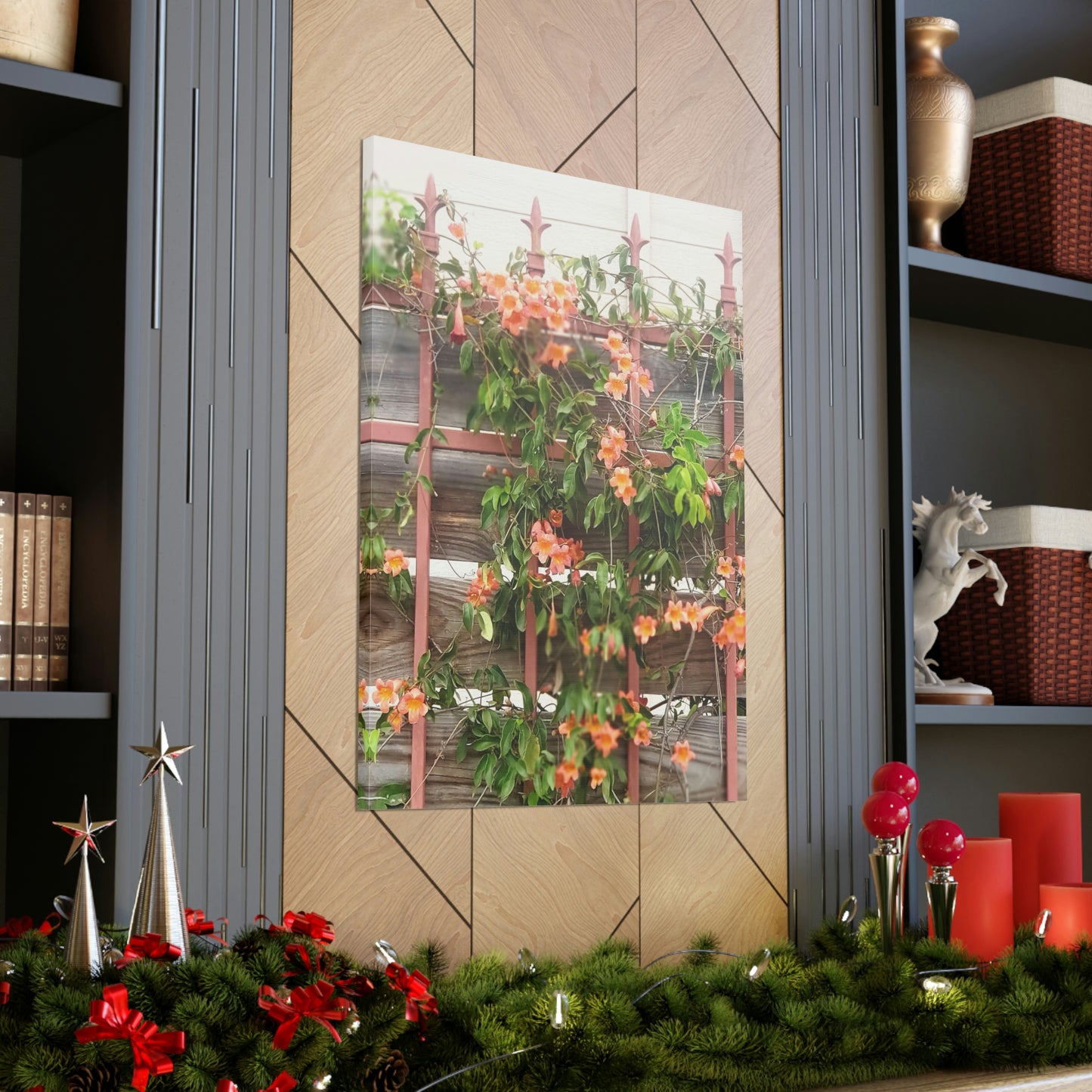 Flowers On A Rugged Fence | Wall Art Canvas | High Bloom Collection | Life By Ortavia