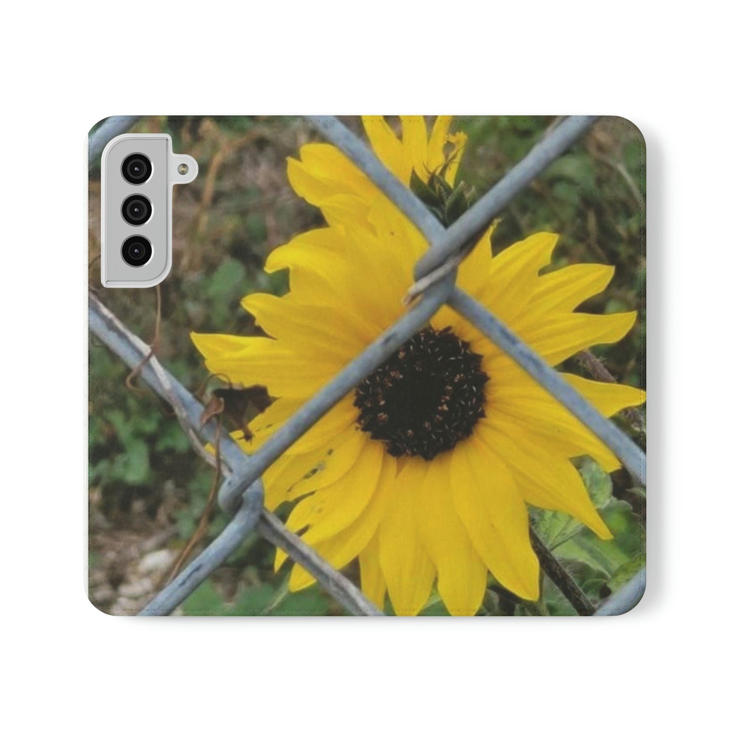 Sunflower Behind A Fence | Folio Phone Case | High Bloom Collection | Life By Ortavia