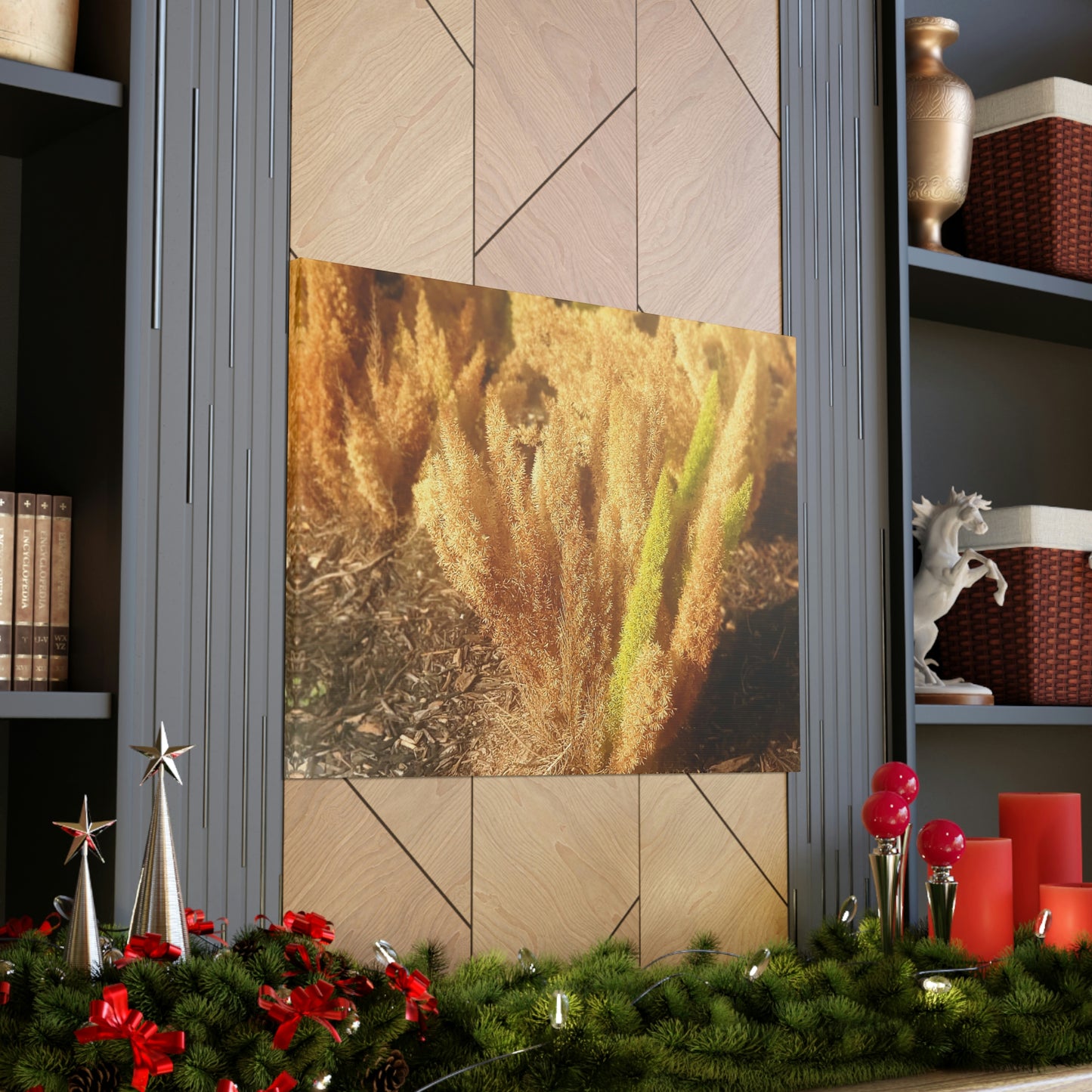 Golden Foxtail Fern | Wall Art Canvas | High Bloom Collection | Life By Ortavia