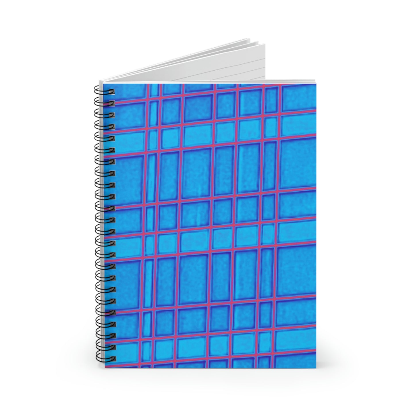 Light Blue/Red | Spiral Notebook 118 pg Ruled | Vintage Window Collection | Life By Ortavia
