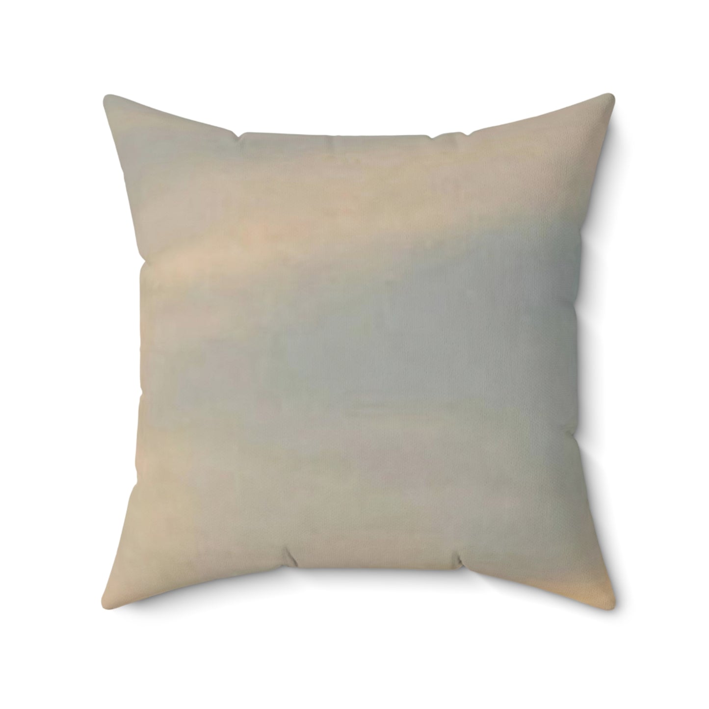 Spun Polyester Square Couch Pillow with Pink/Blue Multi-Colored Sky Design
