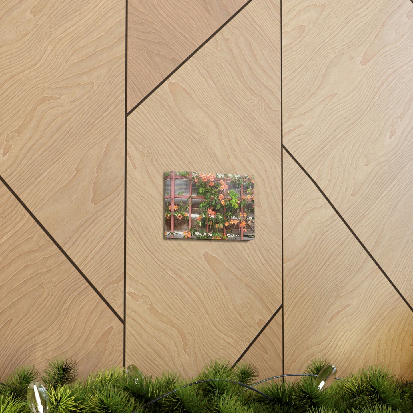 Flowers On A Rugged Fence | Wall Art Canvas | High Bloom Collection | Life By Ortavia