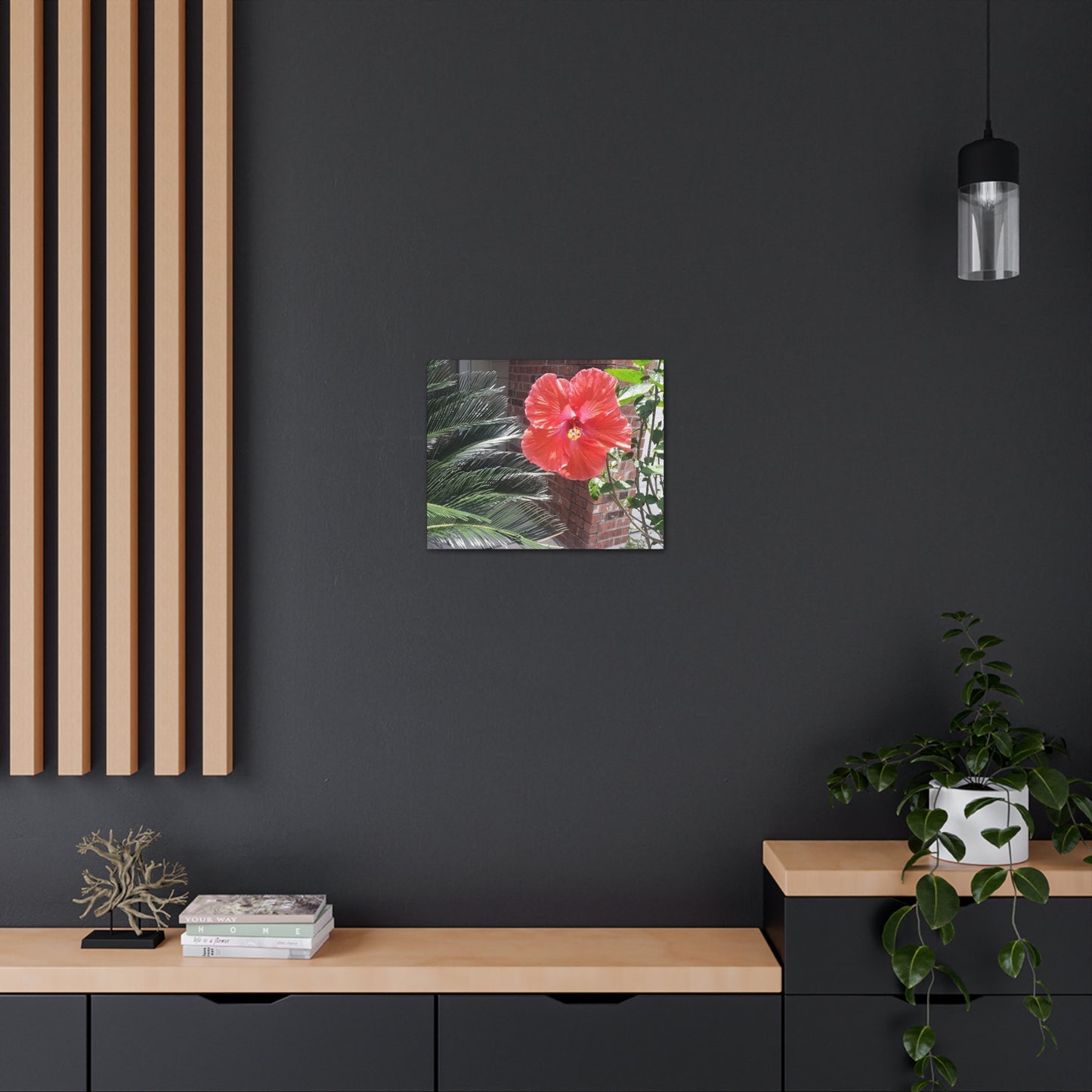 Art Prints & Wall Art, Gallery Canvas with Peach Hibiscus Flower