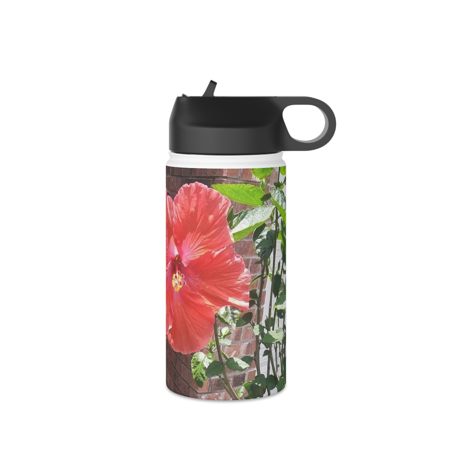 Peach Hibiscus | Stainless Steel Water Bottle, Standard Lid | High Bloom Collection | Life By Ortavia