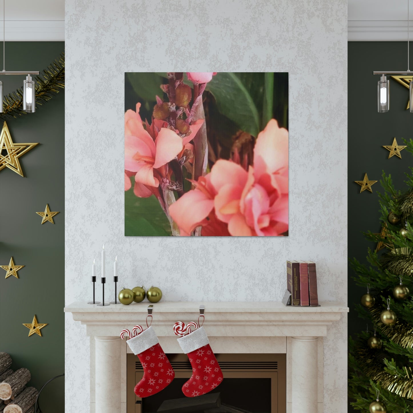 Art Prints & Wall Art, Canvas Gallery with Pink Canna Flower