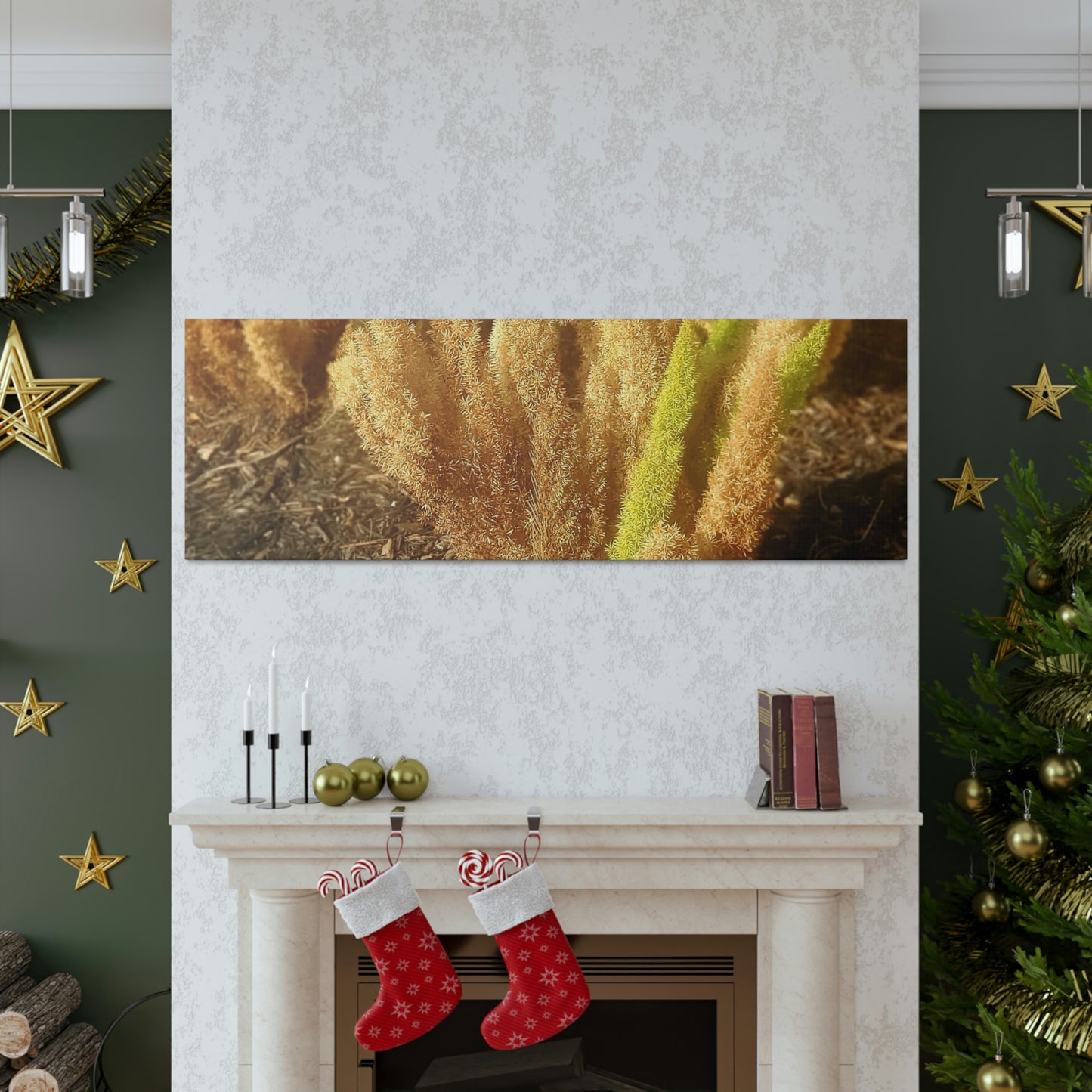 Golden Foxtail Fern | Wall Art Canvas | High Bloom Collection | Life By Ortavia