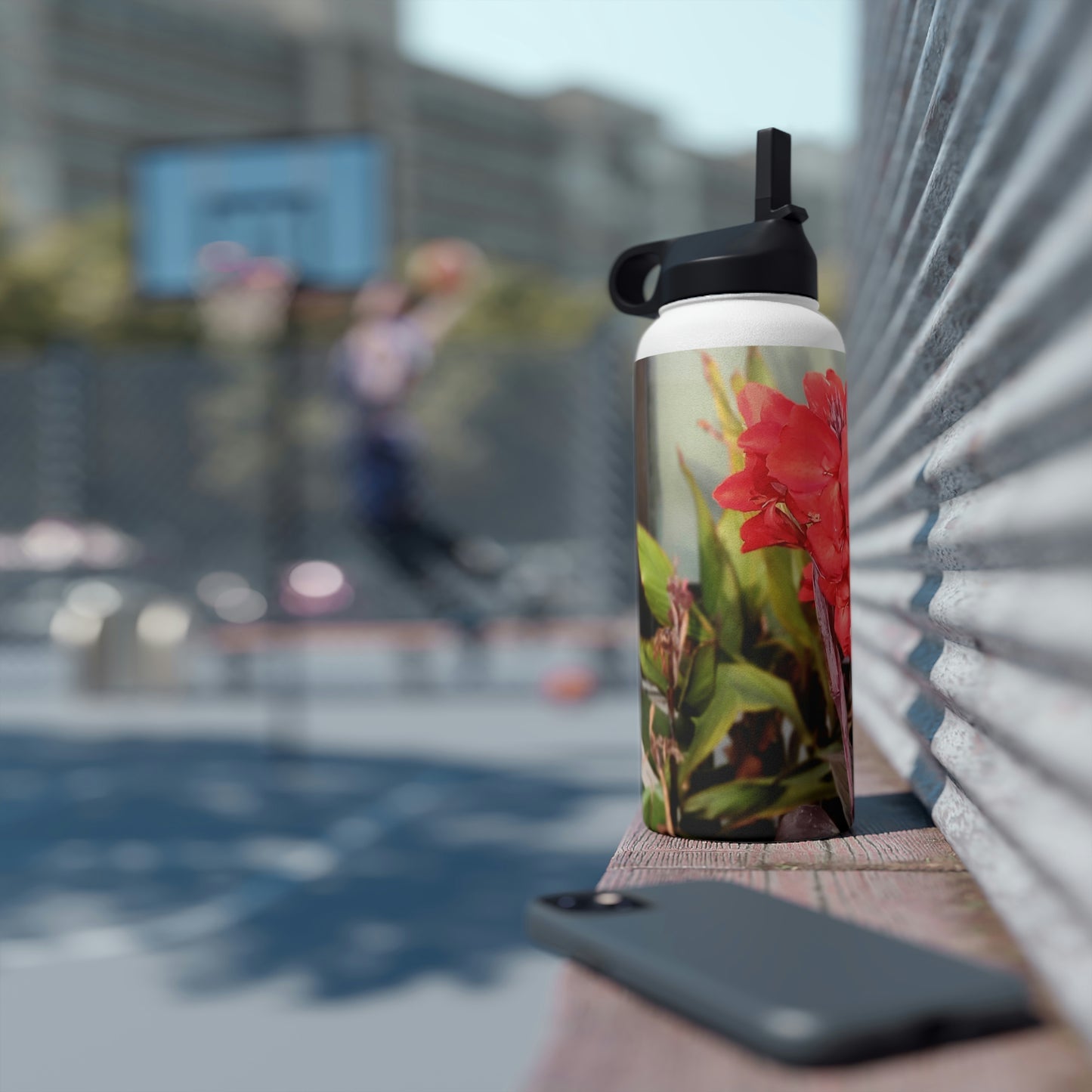 Red Canna | Stainless Steel Water Bottle, Standard Lid | High Bloom Collection | Life By Ortavia