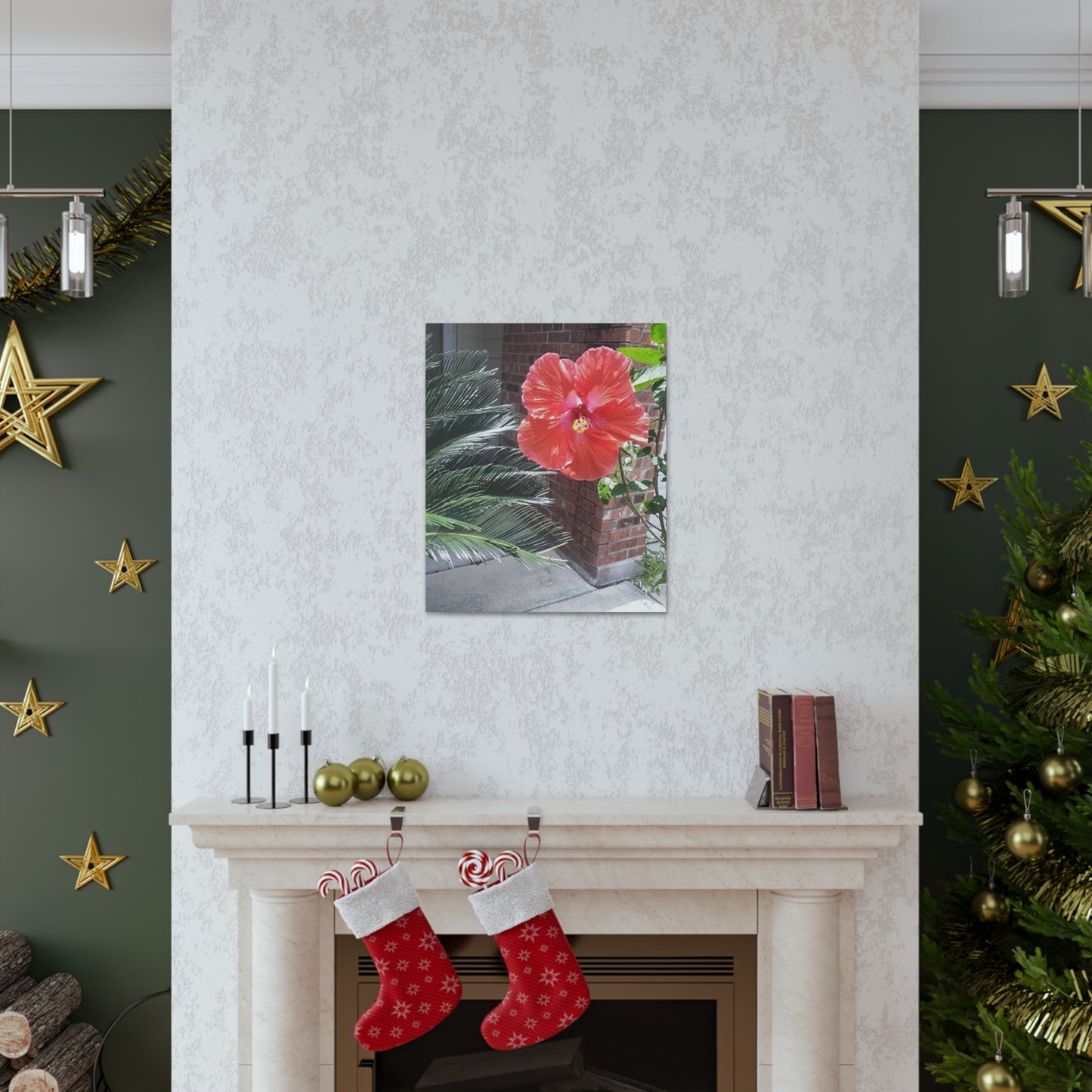 Art Prints & Wall Art, Gallery Canvas with Peach Hibiscus Flower