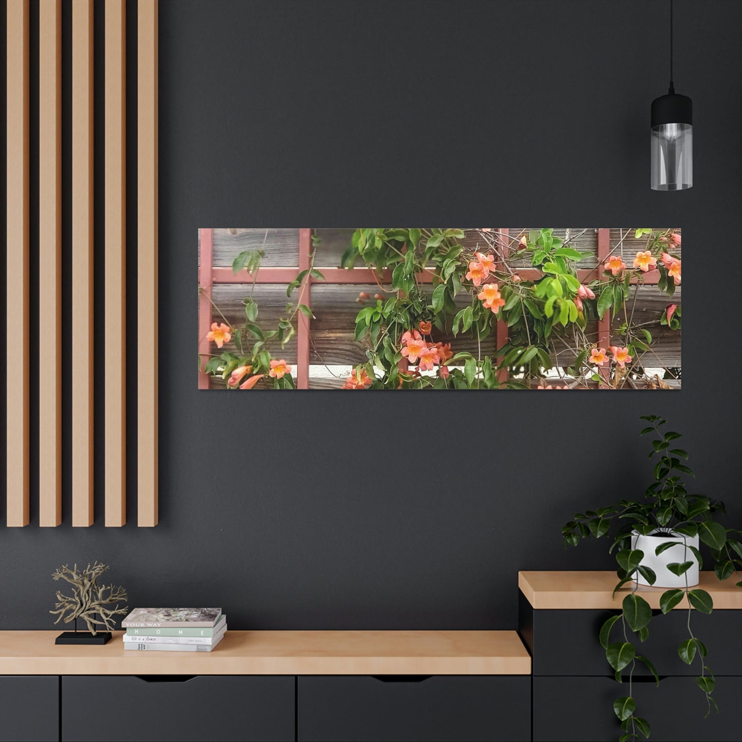 Flowers On A Rugged Fence | Wall Art Canvas | High Bloom Collection | Life By Ortavia