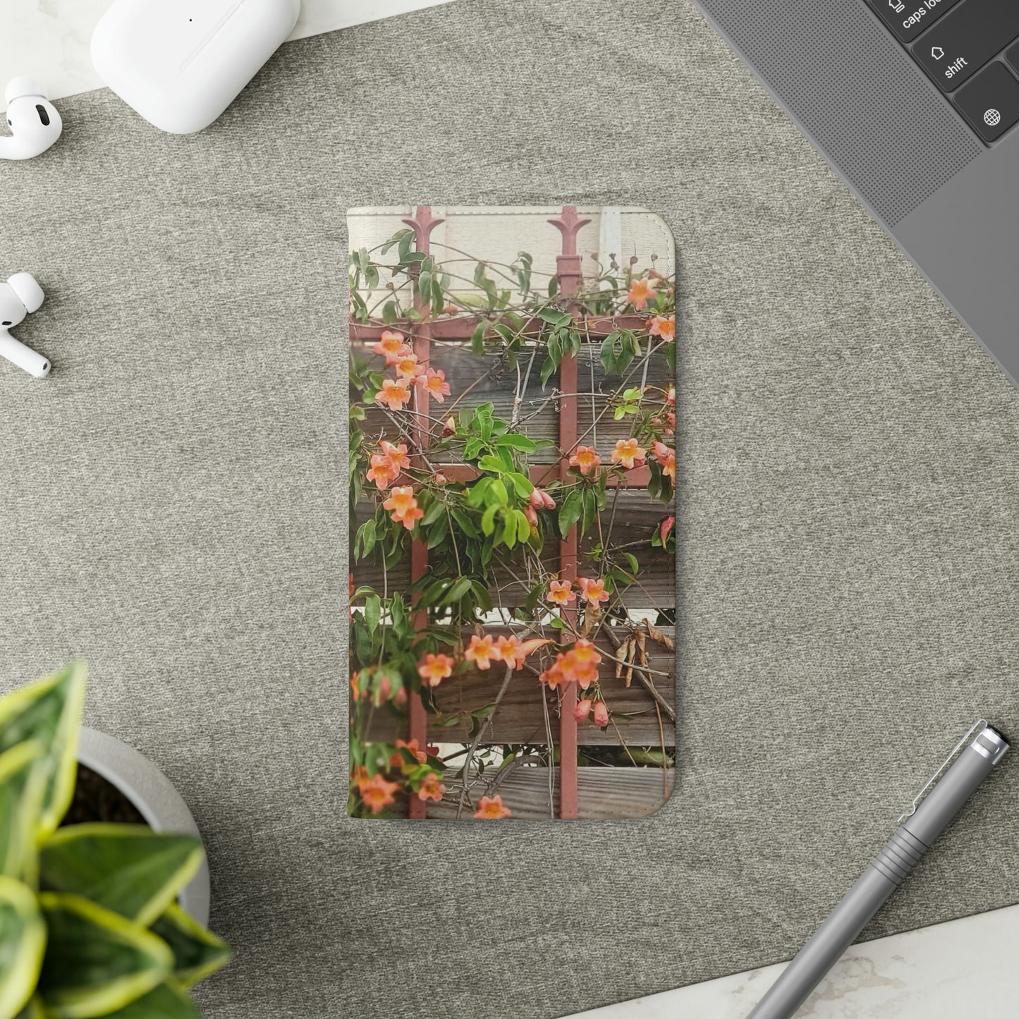 Flowers On A Rugged Fence | Folio Phone Case | High Bloom Collection | Life By Ortavia