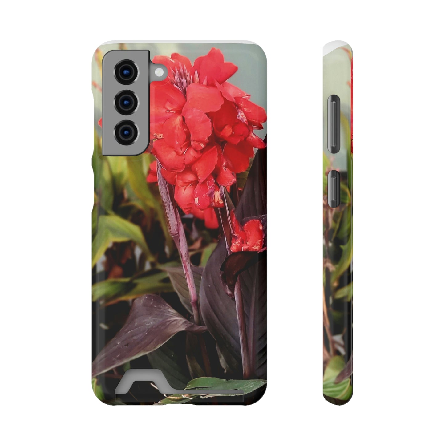 Red Canna | Phone Case With Card Holder | High Bloom Collection | Life By Ortavia