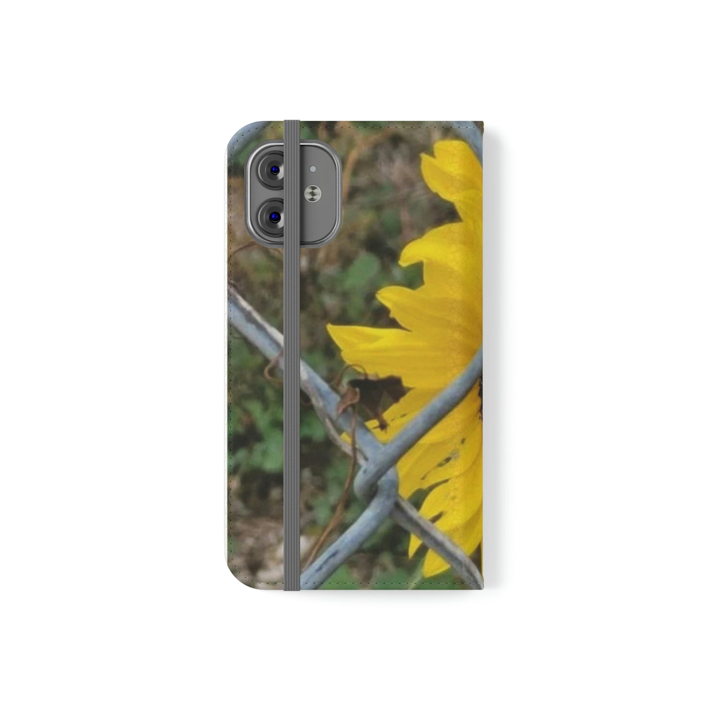 Sunflower Behind A Fence | Folio Phone Case | High Bloom Collection | Life By Ortavia
