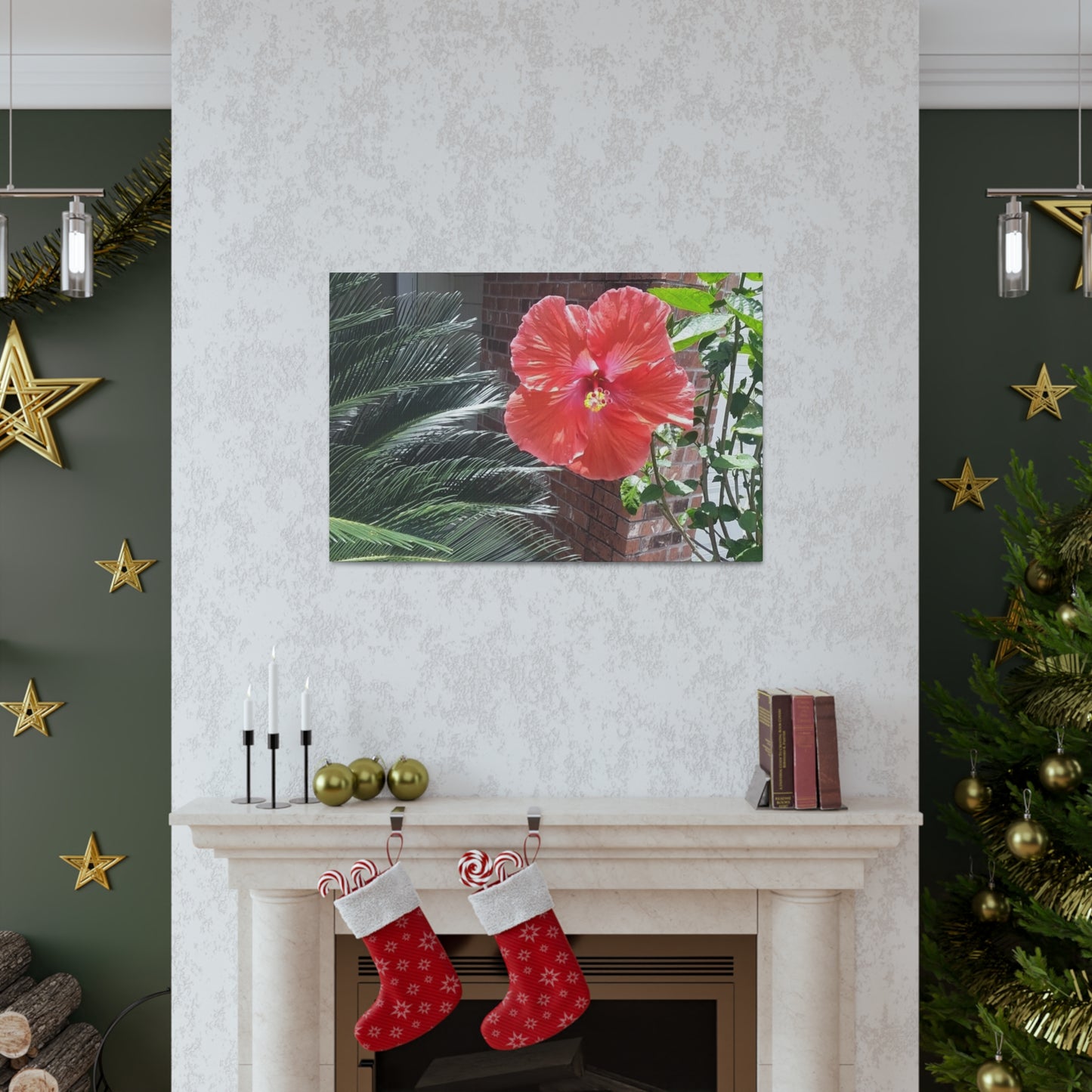 Art Prints & Wall Art, Gallery Canvas with Peach Hibiscus Flower