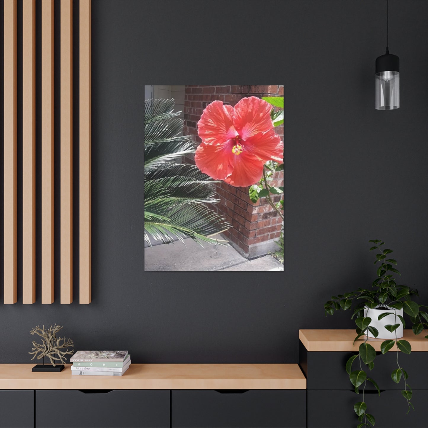 Art Prints & Wall Art, Gallery Canvas with Peach Hibiscus Flower