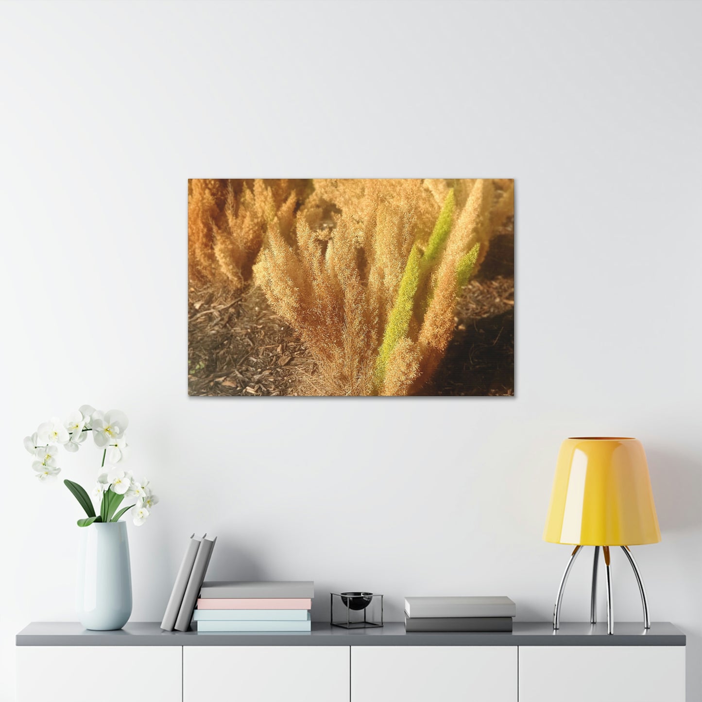 Golden Foxtail Fern | Wall Art Canvas | High Bloom Collection | Life By Ortavia