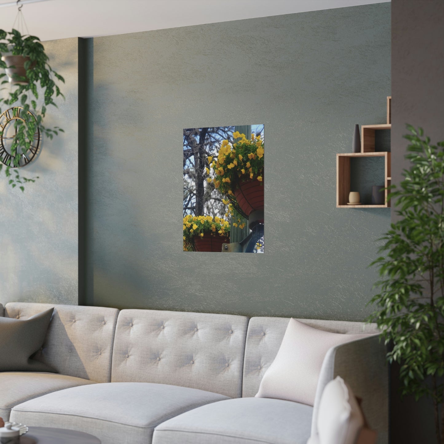 Yellow Pansies Downtown | Satin Posters (210gsm) | High Bloom Collection | Life By Ortavia