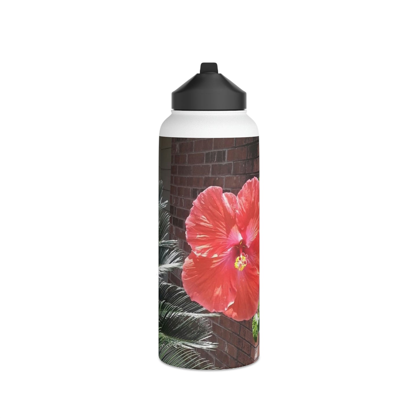 Peach Hibiscus | Stainless Steel Water Bottle, Standard Lid | High Bloom Collection | Life By Ortavia